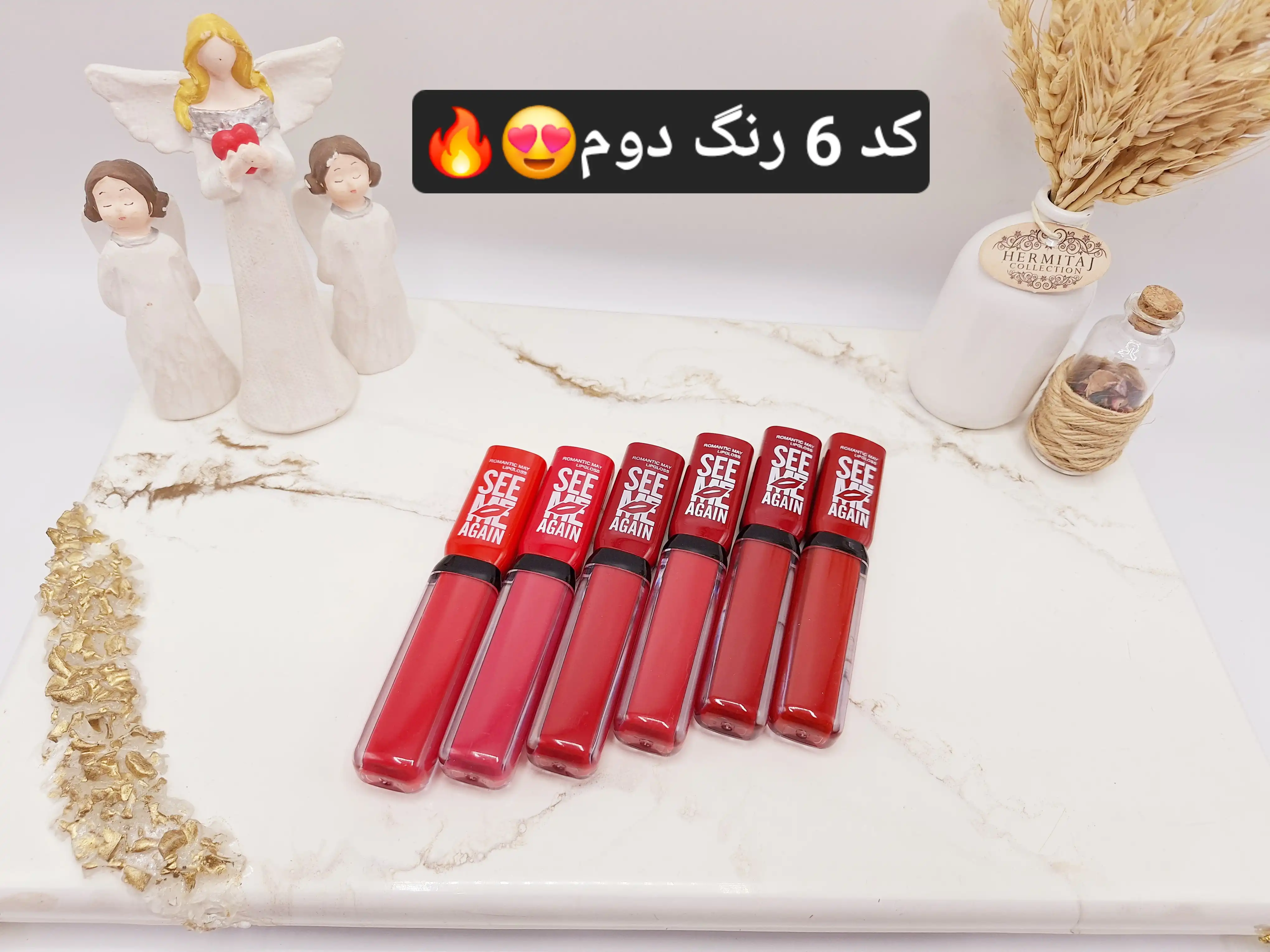 پک 6 تایی رژ لب مایع رمانتیک ROMANIC SEE ME کد 801