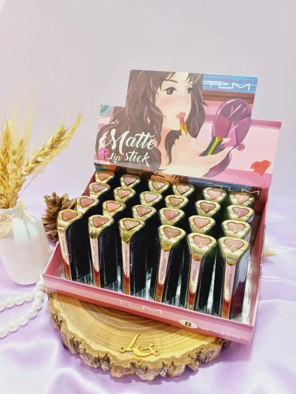 رژ جامد پرطرفدار قلبی شکل TLM LIP STICK MATTE کد L112