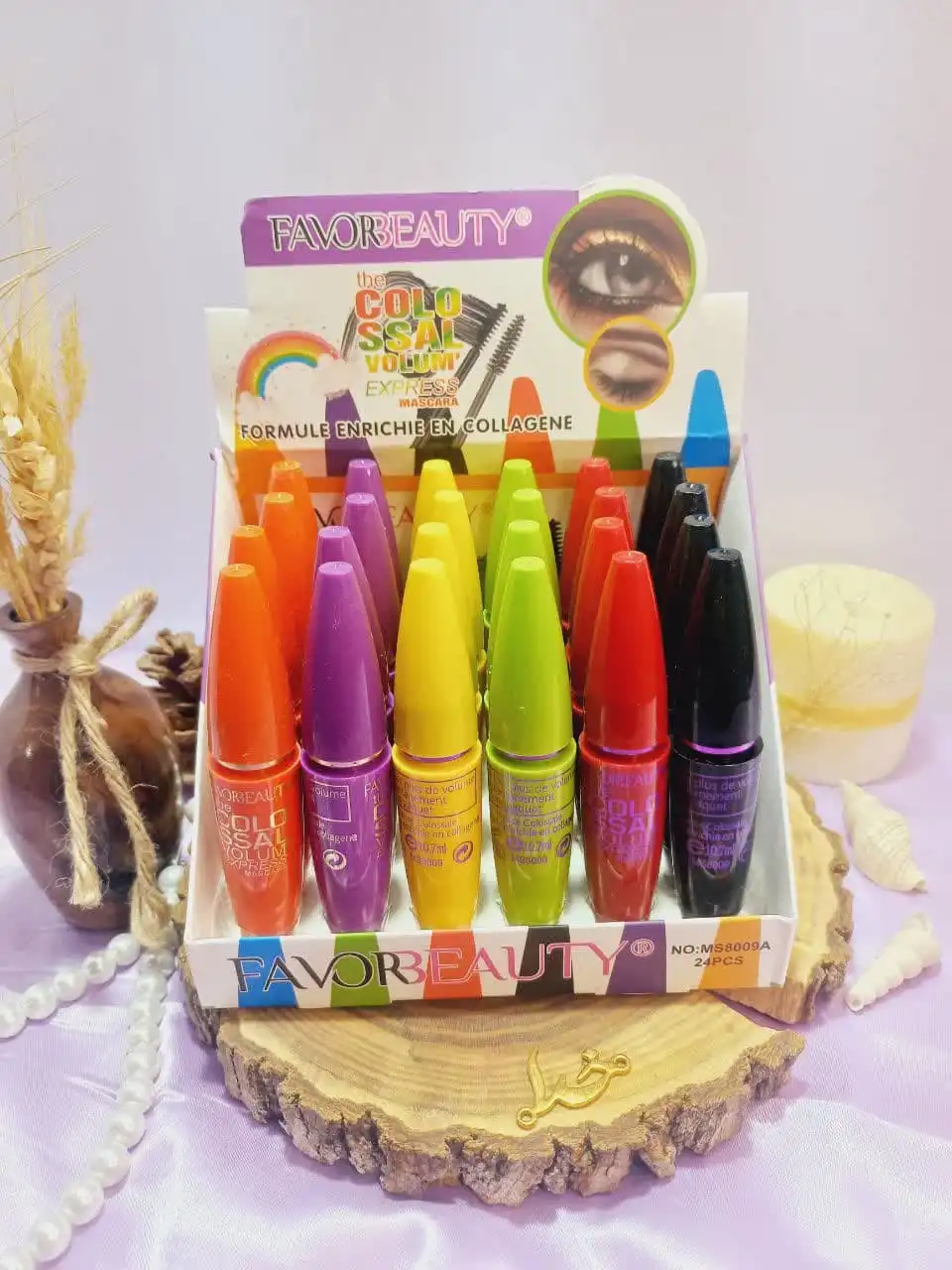 ریمل مشکی پوکه رنگی برند فاور بیوتی FAVOR BEAUTY کد MS8009A
