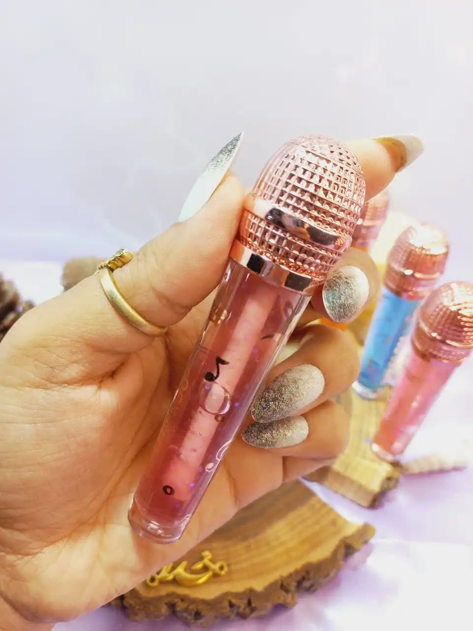 لیپ گلاس حرارتی ضد آب طرح میکروفن برند مینی کویین Mini Queen کد MQ3039