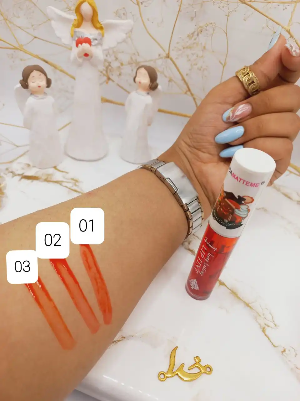 تینت لب درب کریسمس هدا مات می HUDA MATTE ME کد X139