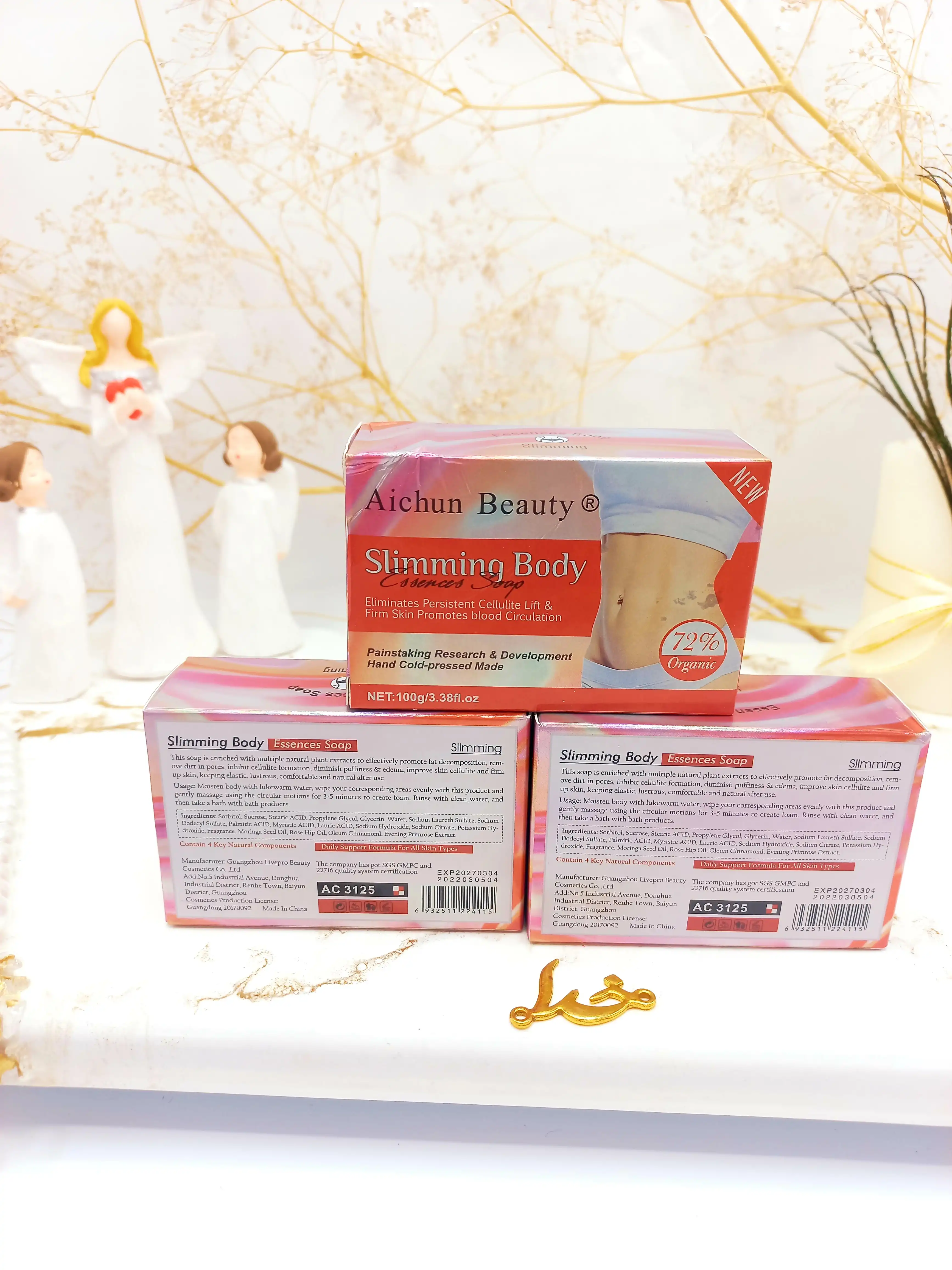صابون اسلیمینگ لاغری بدن برند آیچون بیوتی Aichun Beauty کد AC3125