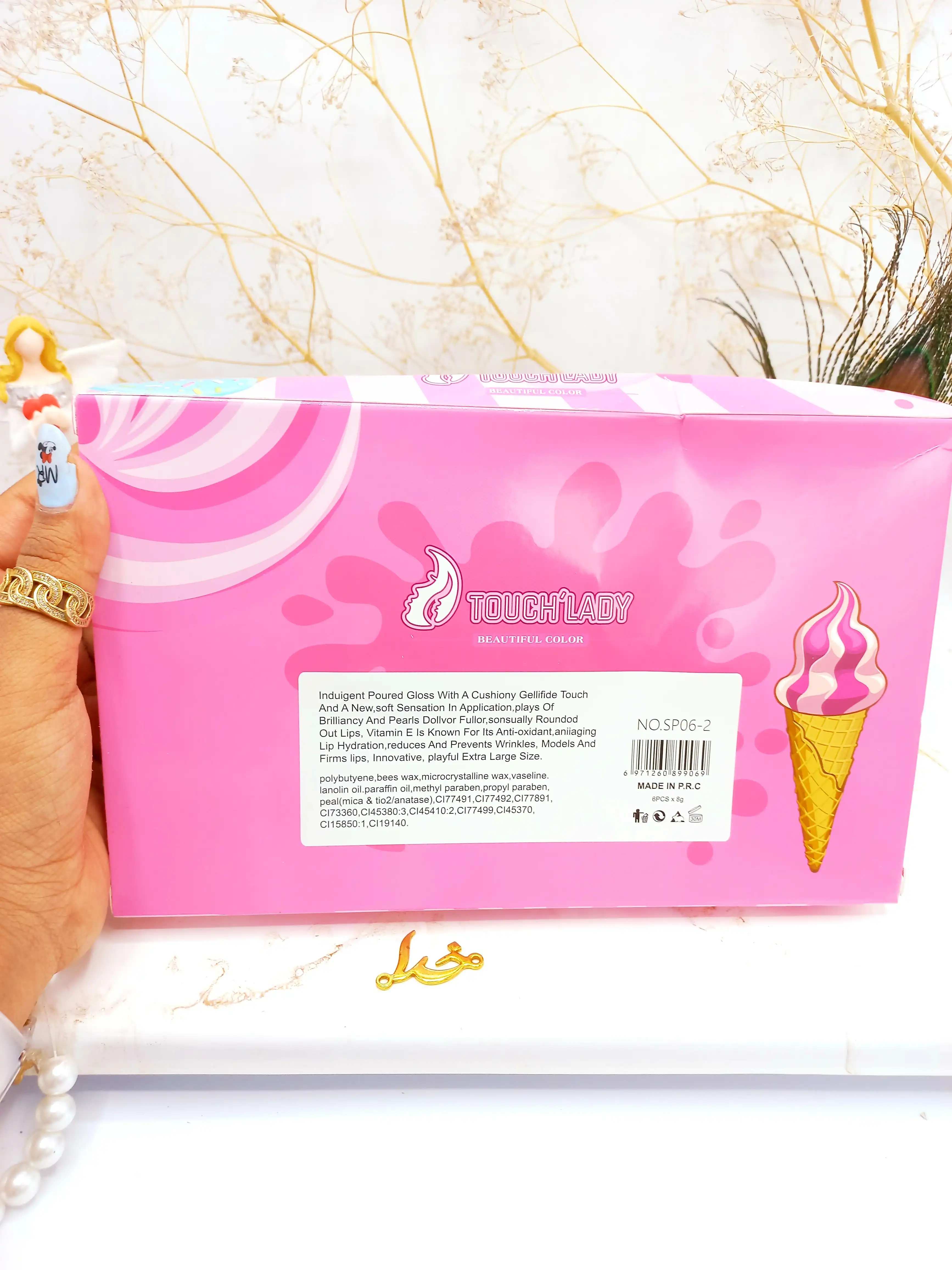 تینت لب بستنی قیفی برند TOUCH LADY کد 9069
