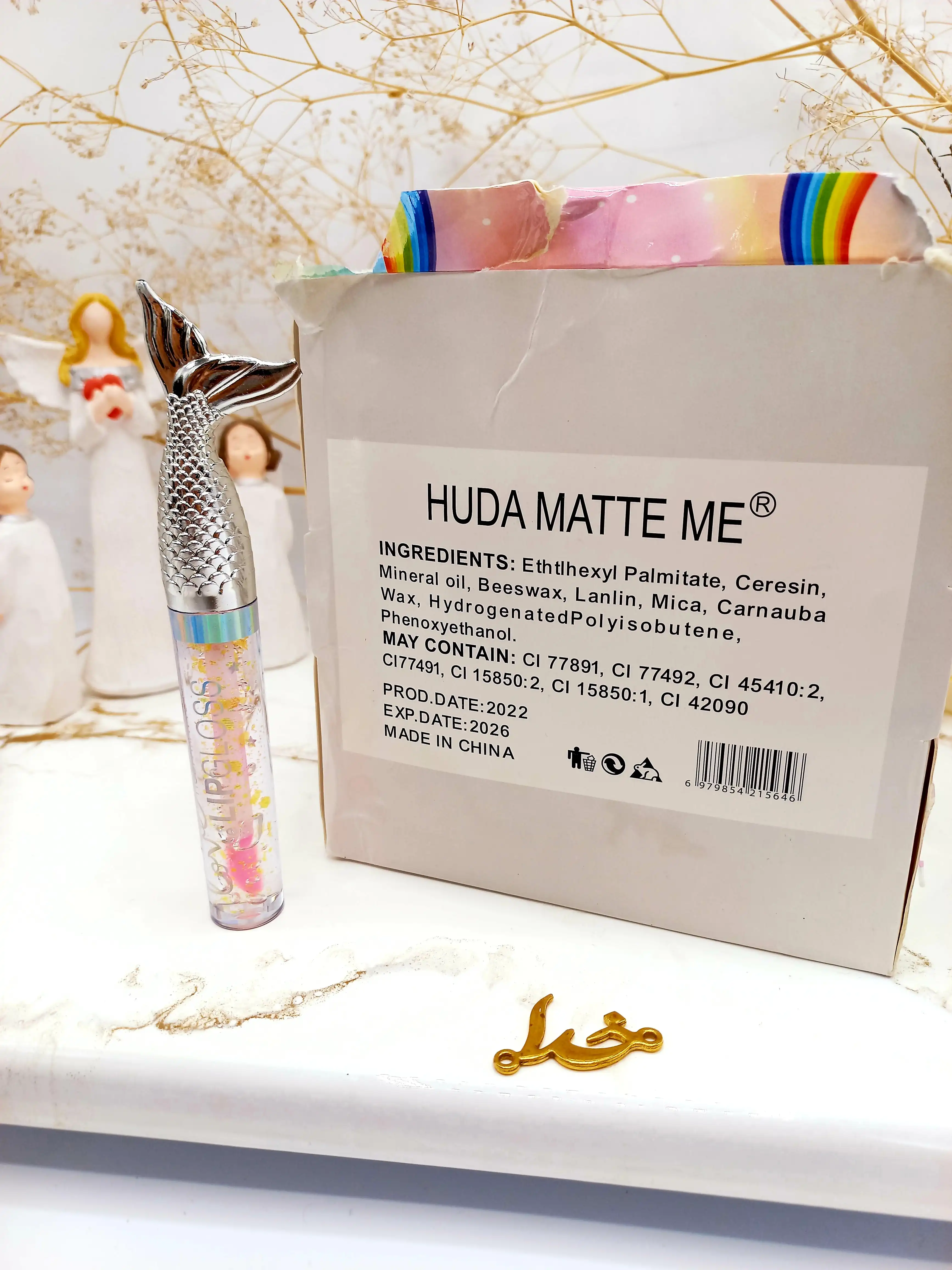 لیپ گلاس درب پری دریایی هدا مات می HUDA MATTE ME کد X224