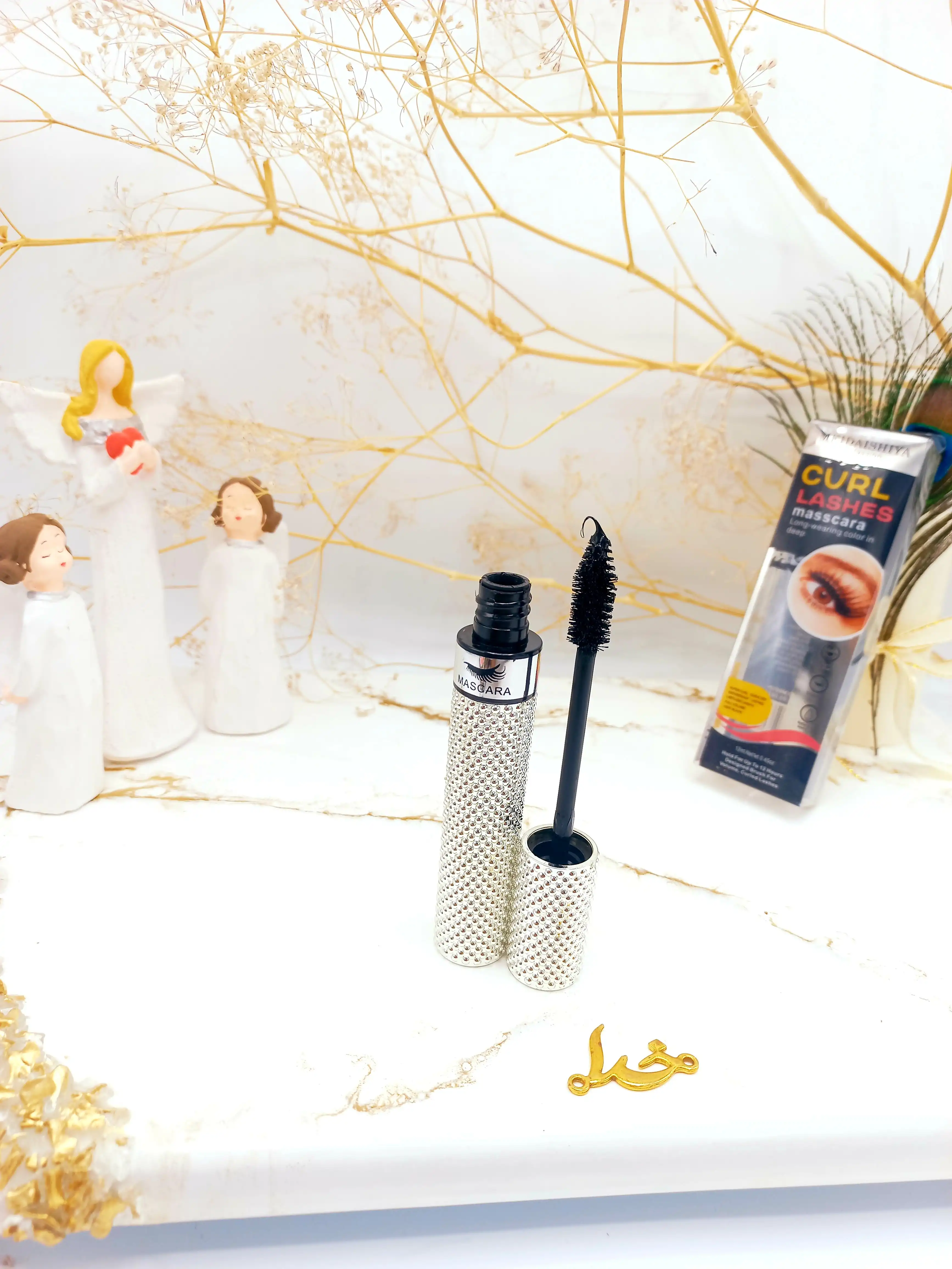 ریمل پرطرفدار ضد اب و حجم دهنده و بلند کننده نگینی ماسکارا CURL LASHES کد 8012