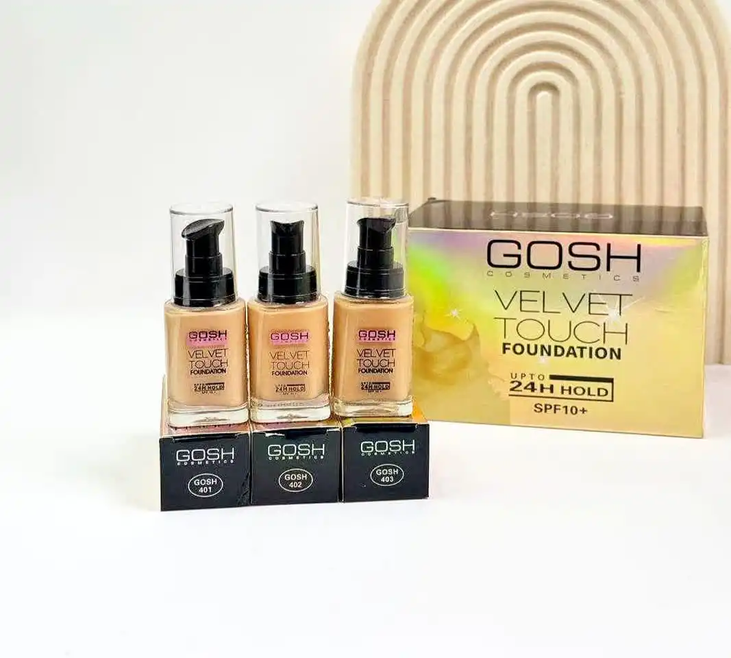 کرم پودر مات و مخملی گاش Gosh velvet touch اورجینال مناسب انواع پوست کد ۵۵۱۹