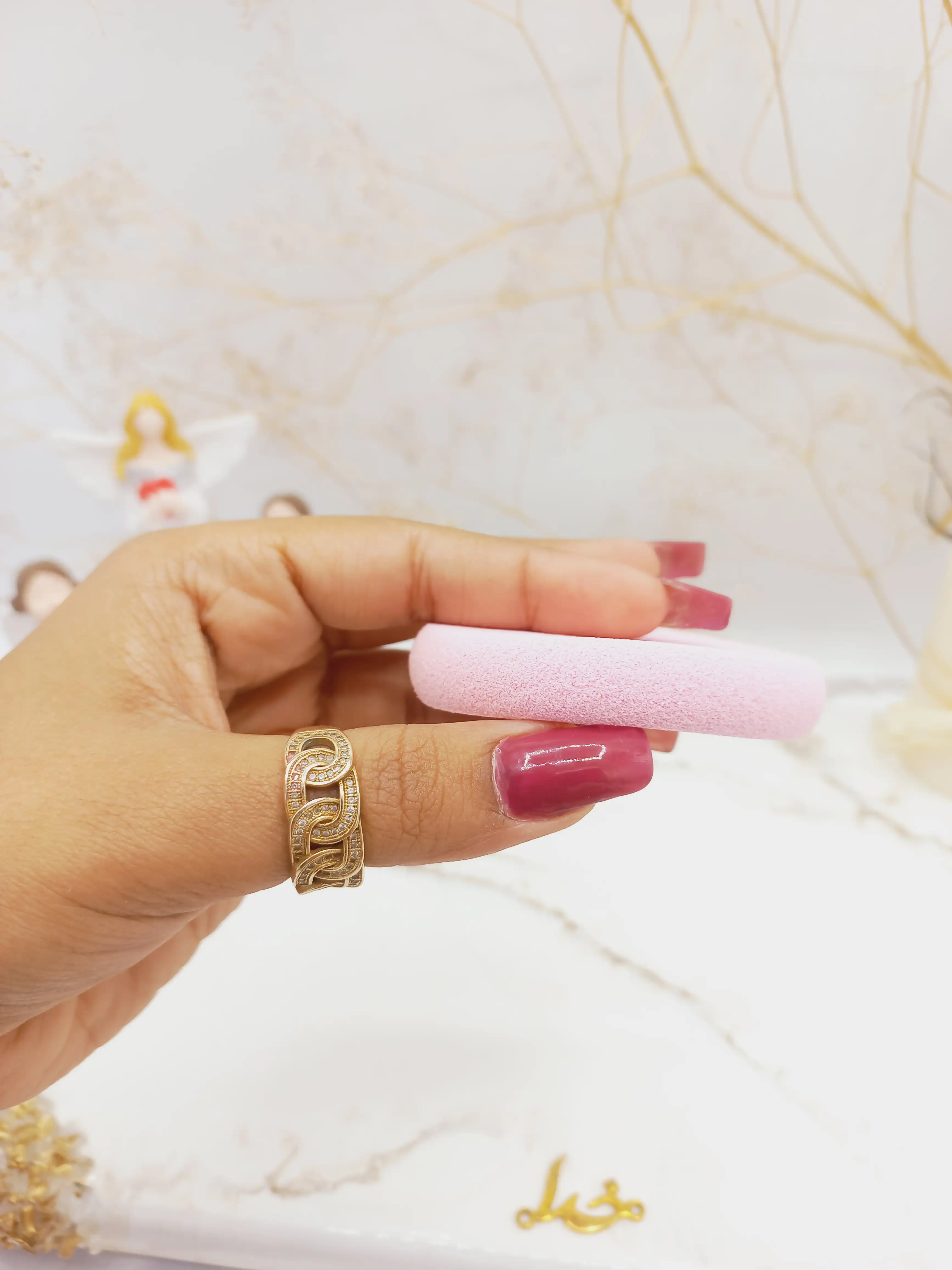 پد آرایش متوسط بسته دو عددی پینک کی pink key کد pt1144