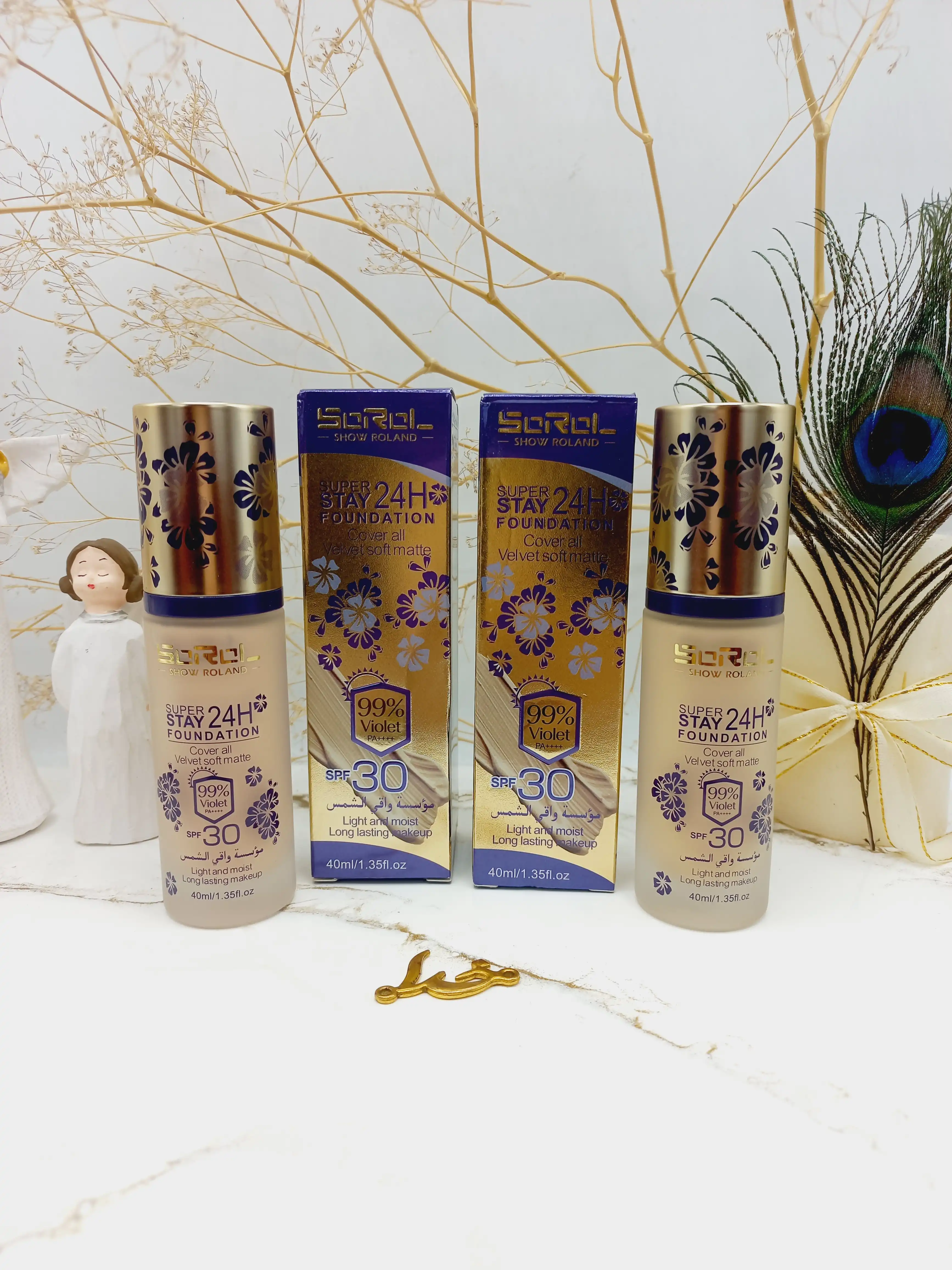 کرم پودر مخملی ویولت حاوی SPF30 ضد افتاب Violet کد R1910