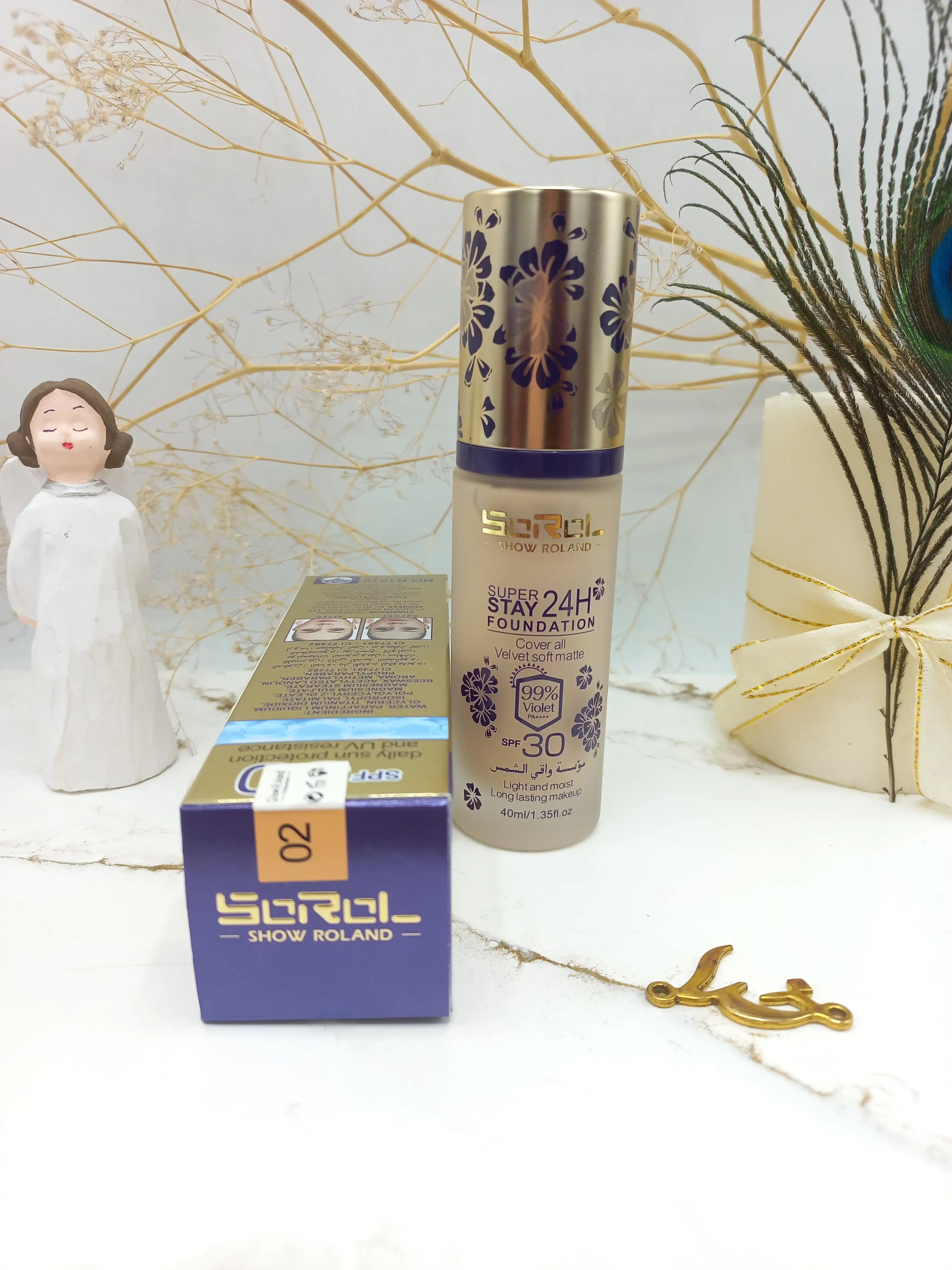 کرم پودر مخملی ویولت حاوی SPF30 ضد افتاب Violet کد R1910
