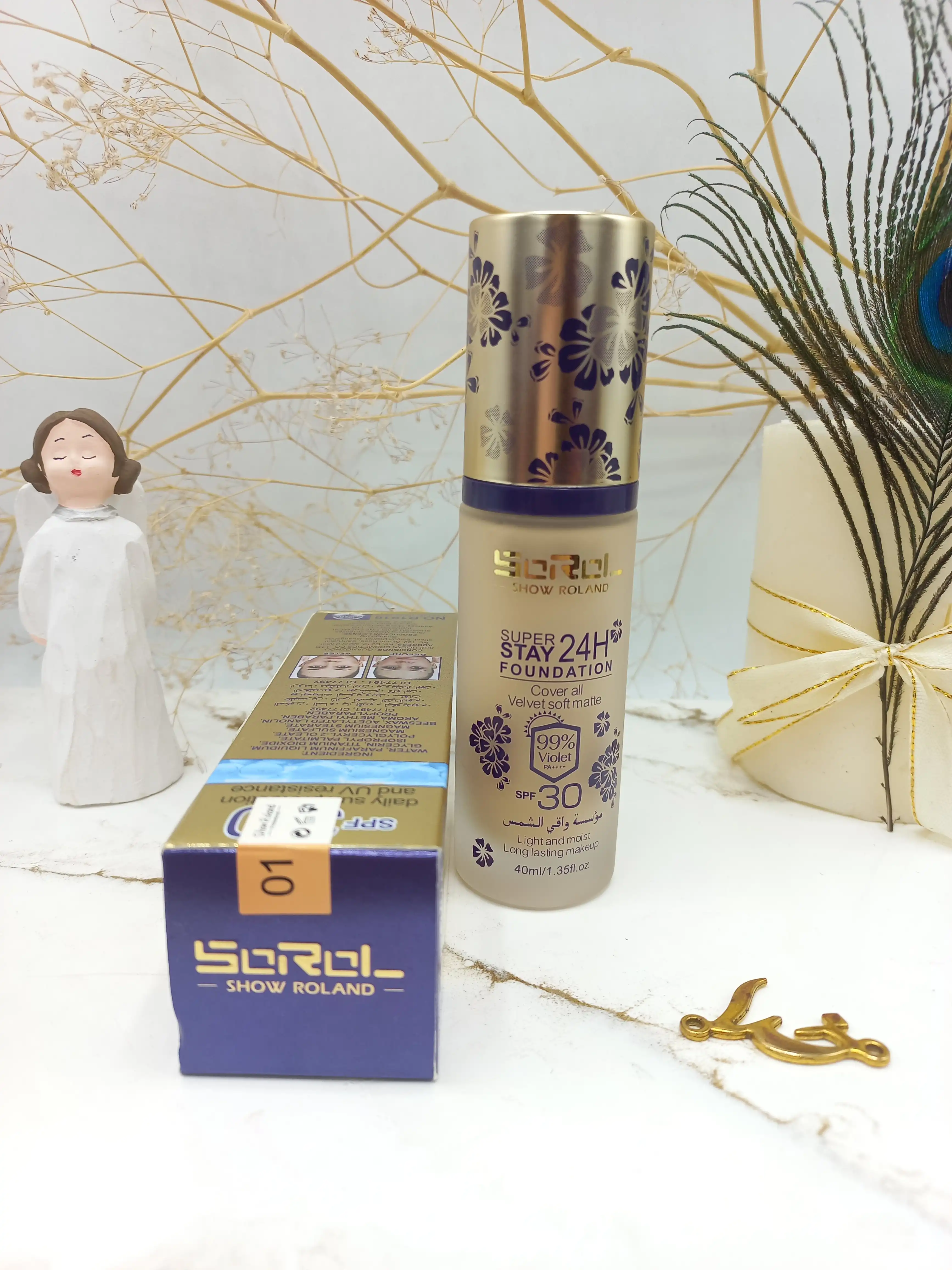 کرم پودر مخملی ویولت حاوی SPF30 ضد افتاب Violet کد R1910