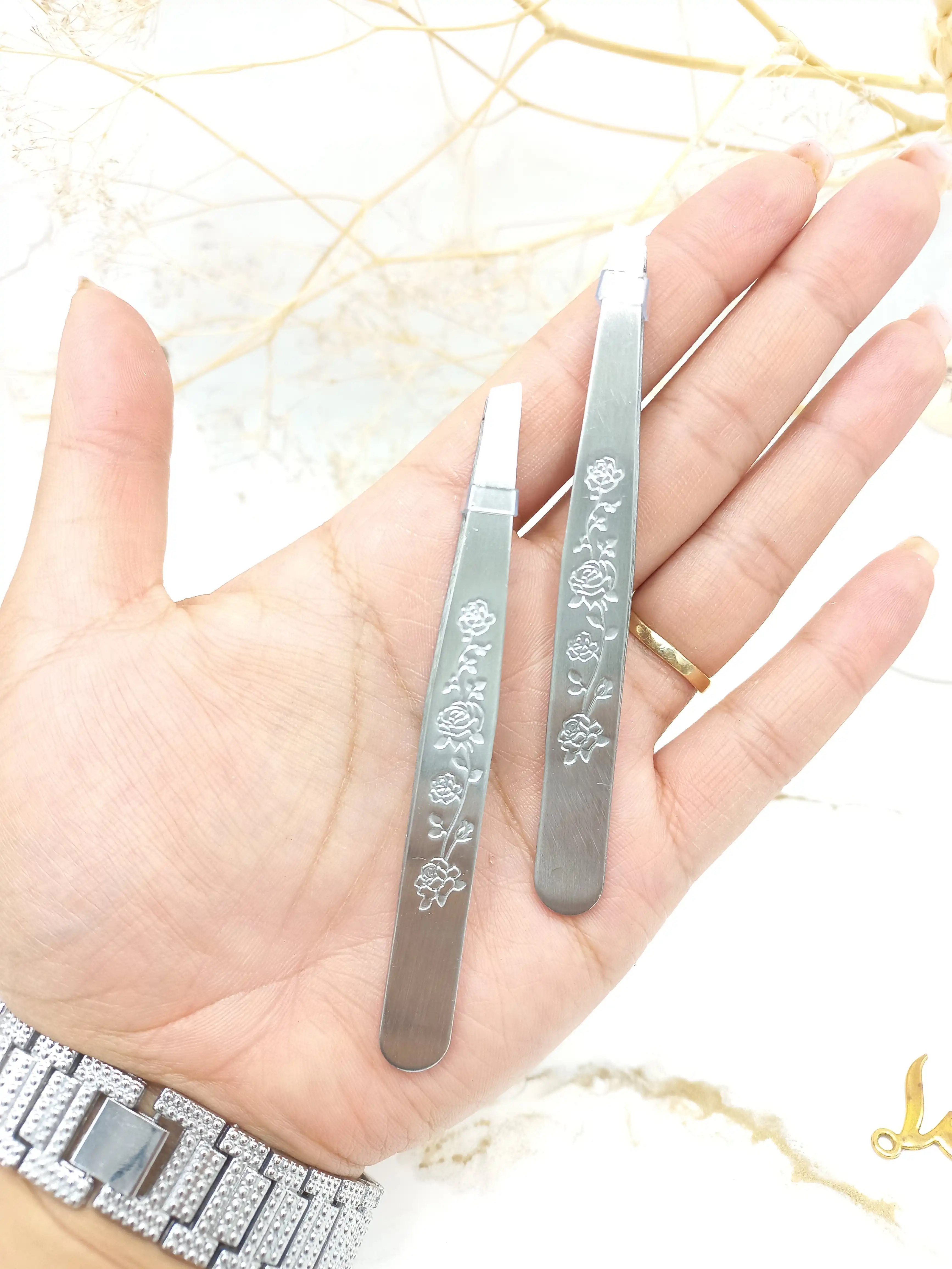 موچین استیل طرح گل POLILIKE کد 883