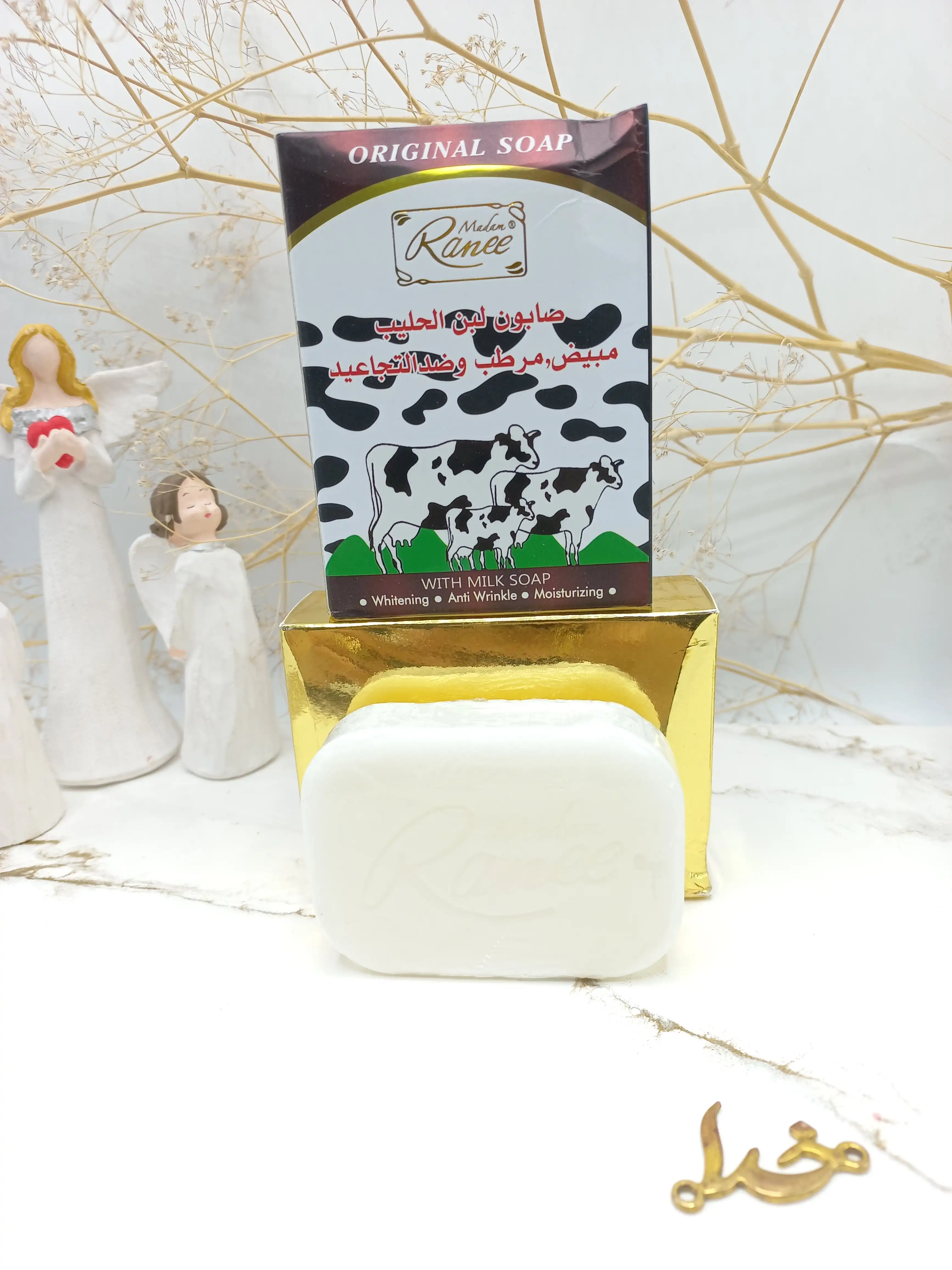 صابون سفید کننده و ضد چین چروک شیر گاو  Ranee کد ۱۶۱۱