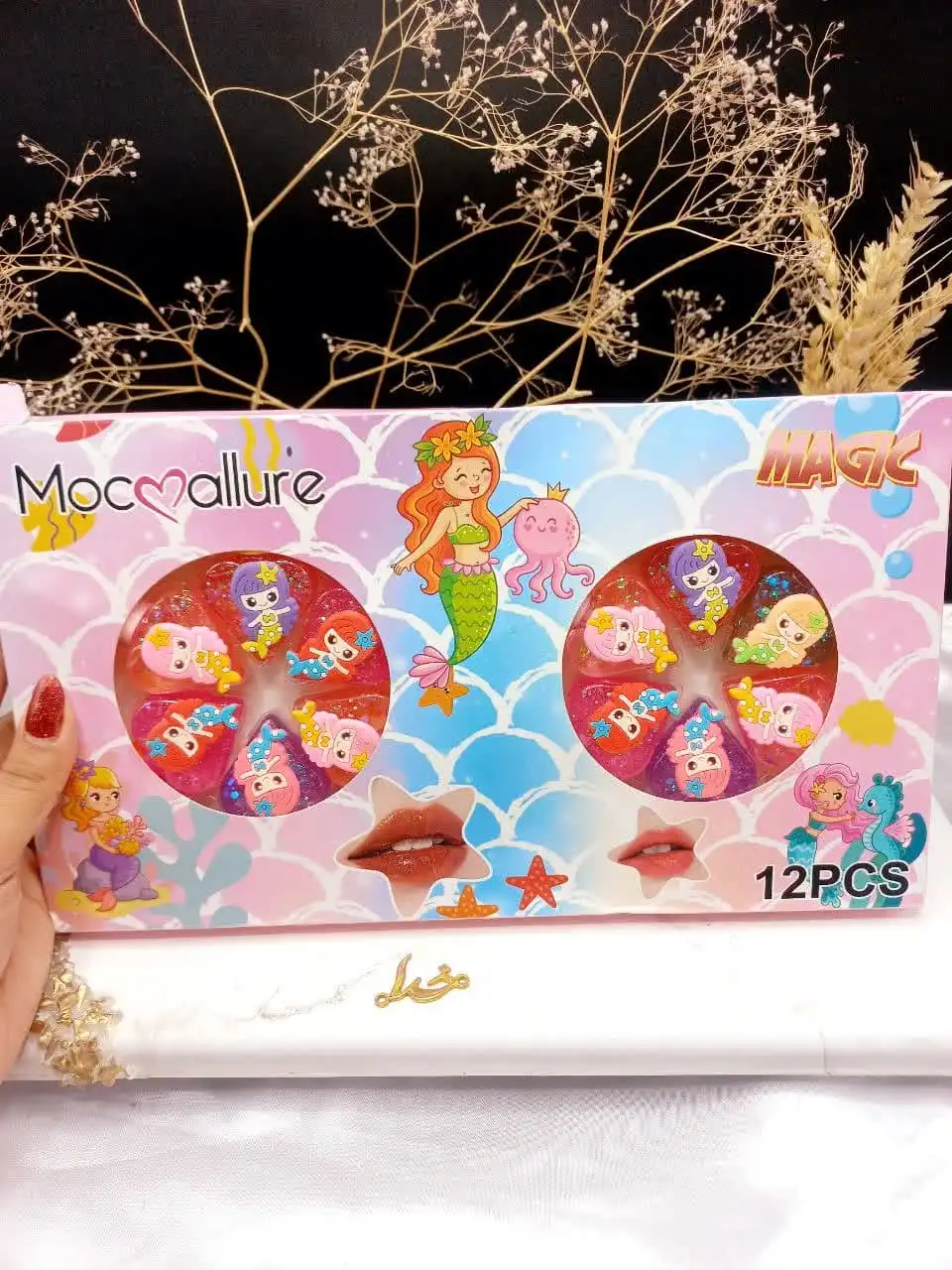 برق لب طرح پری دریایی کد moc115