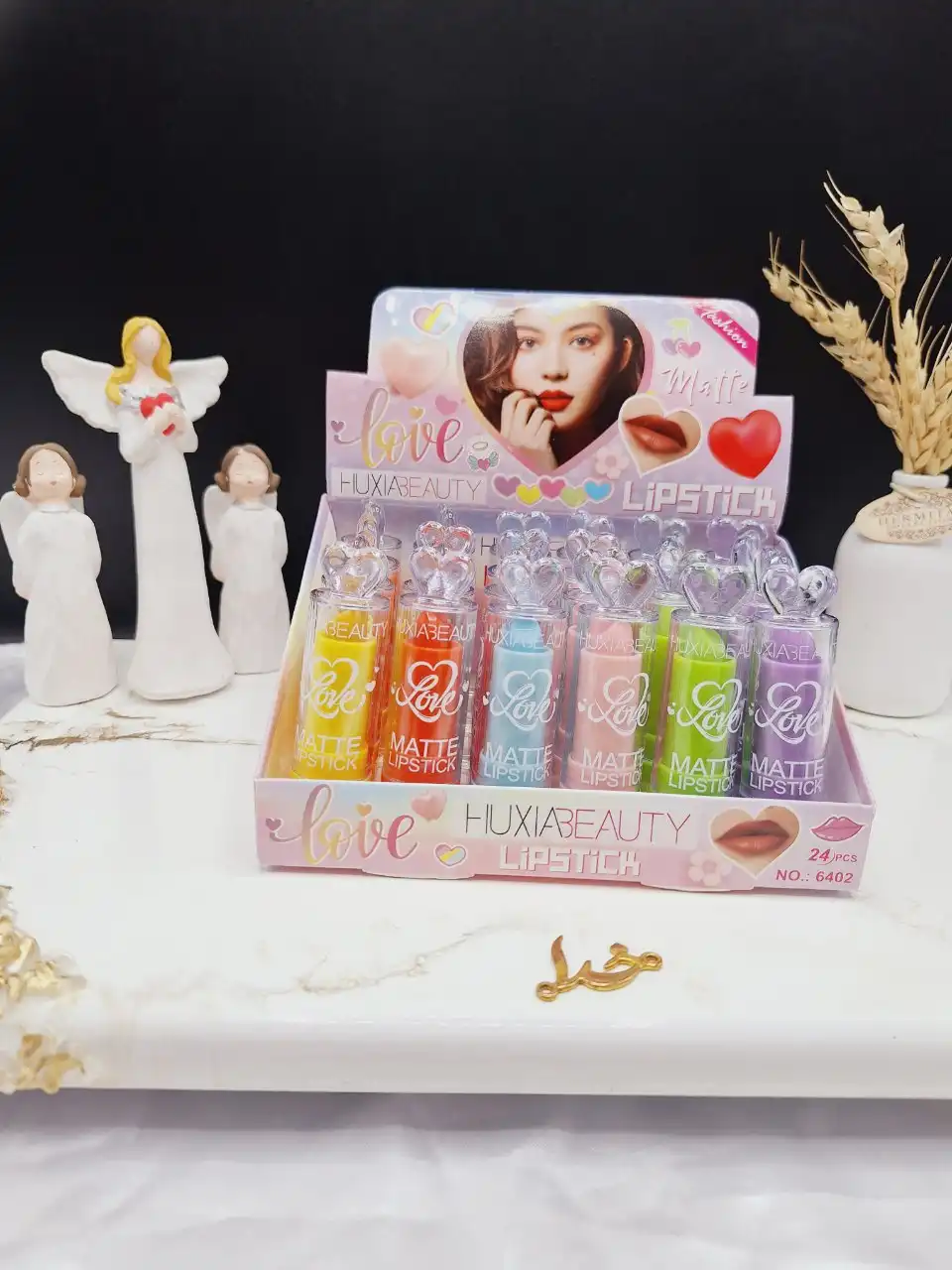بالم لب فانتزی طرح سر قلبی HUXIABEAUTY کد 6402