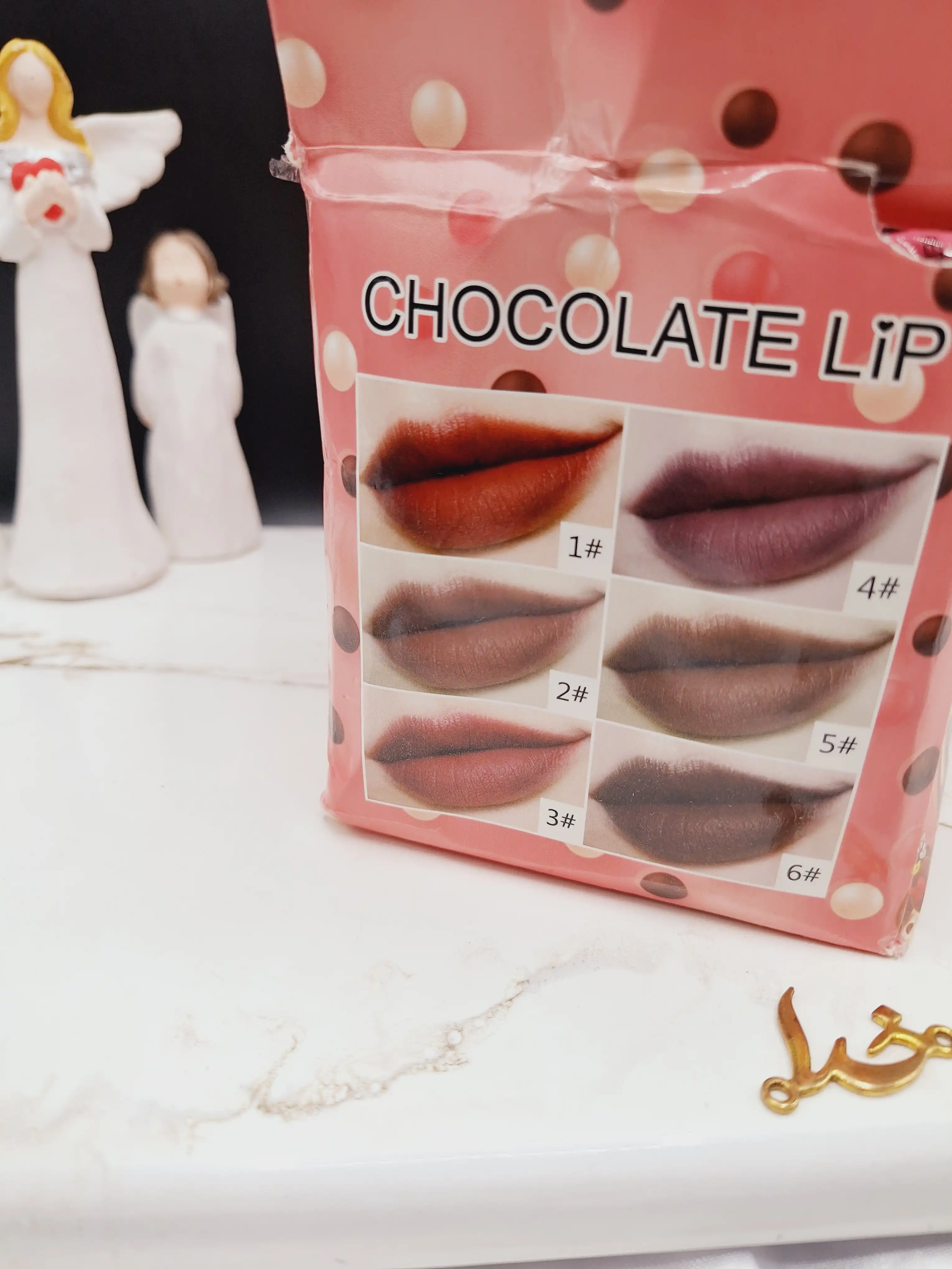 پک رژ لب مایع 6 تایی طرح شکلات  NUDE
