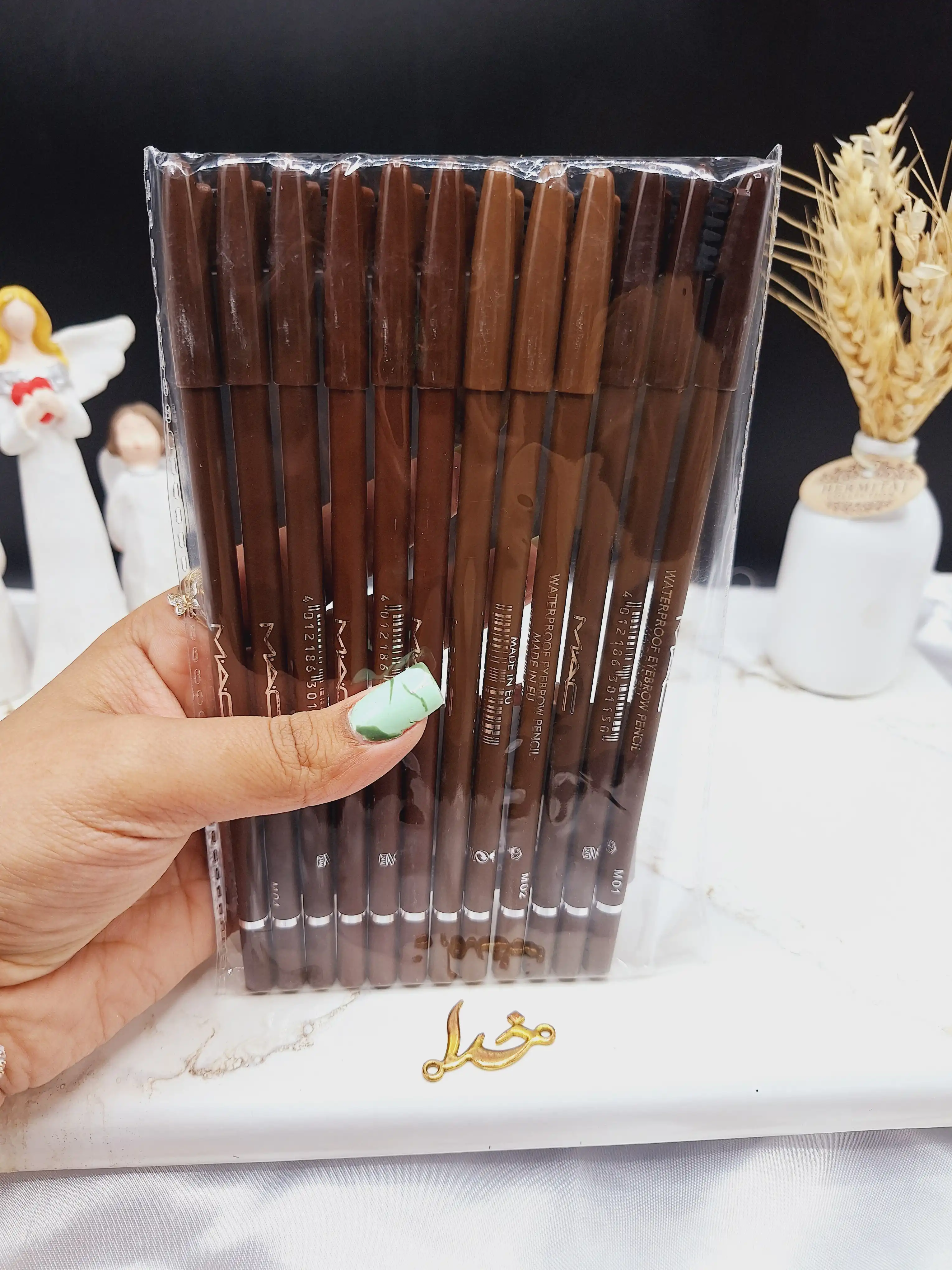 پک 12 تایی مداد ابرو فرچه دار اصلی