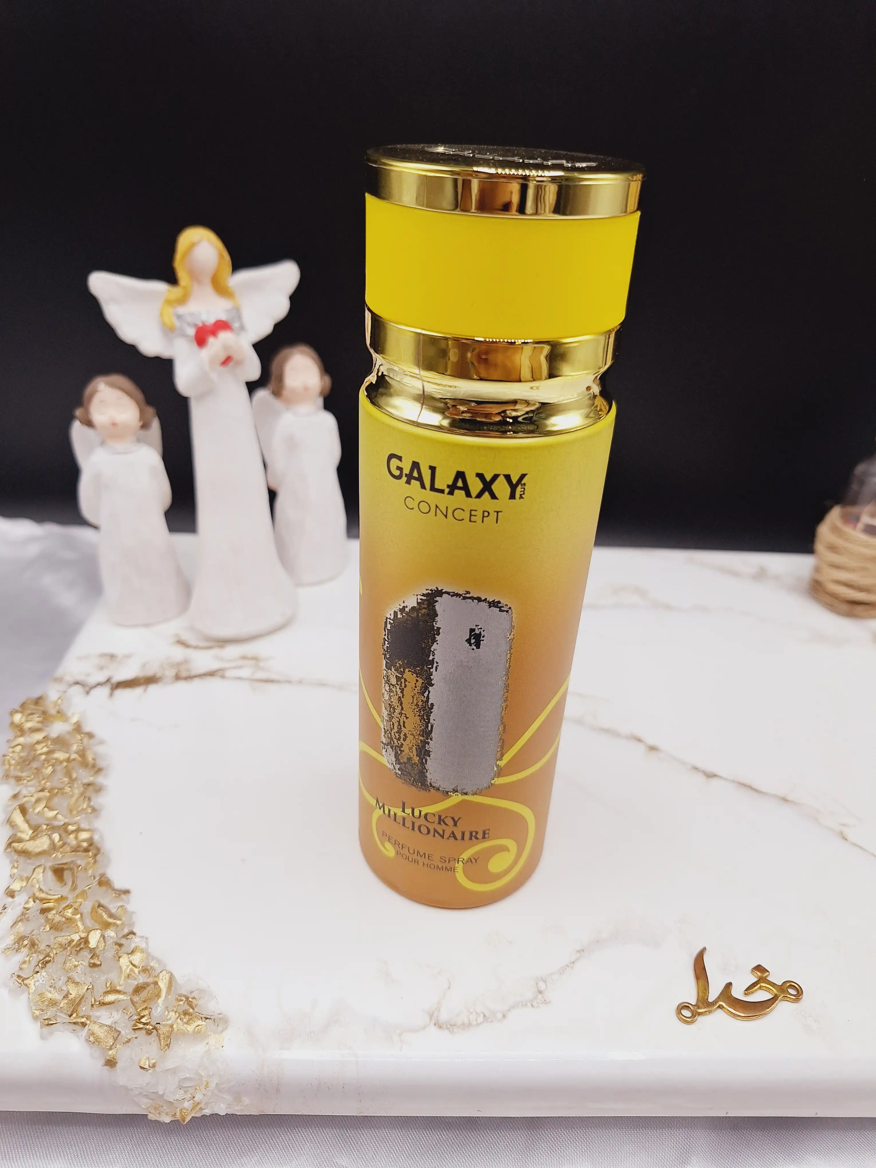 اسپری خوشبو کننده مردانه LUCKY MILLIONAIRE برند گلکسی GALAXY کد B8048