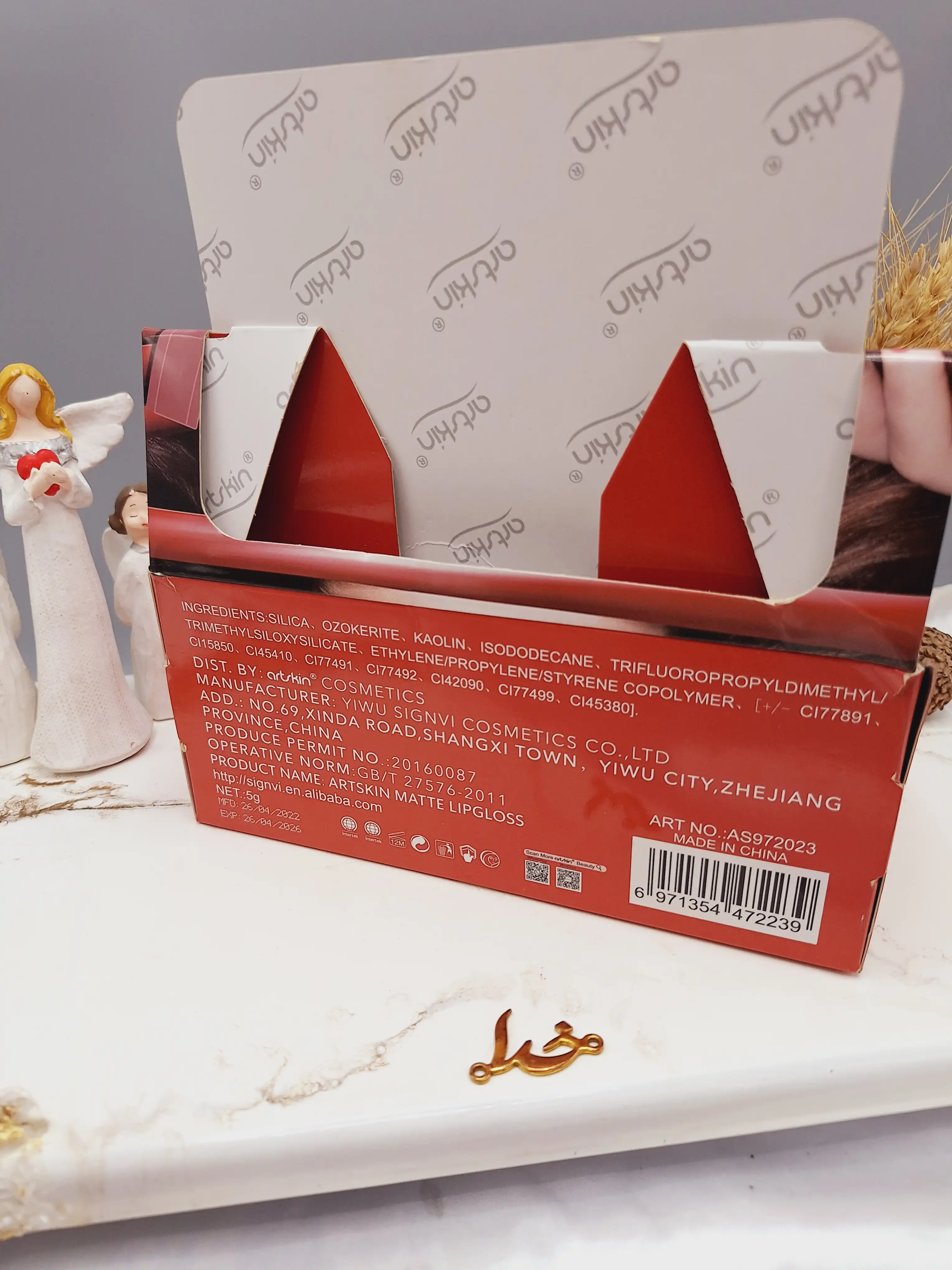 پک 6 تایی رژ لب مایع رنگ نود برند آرت اسکین artskin کد AS972023