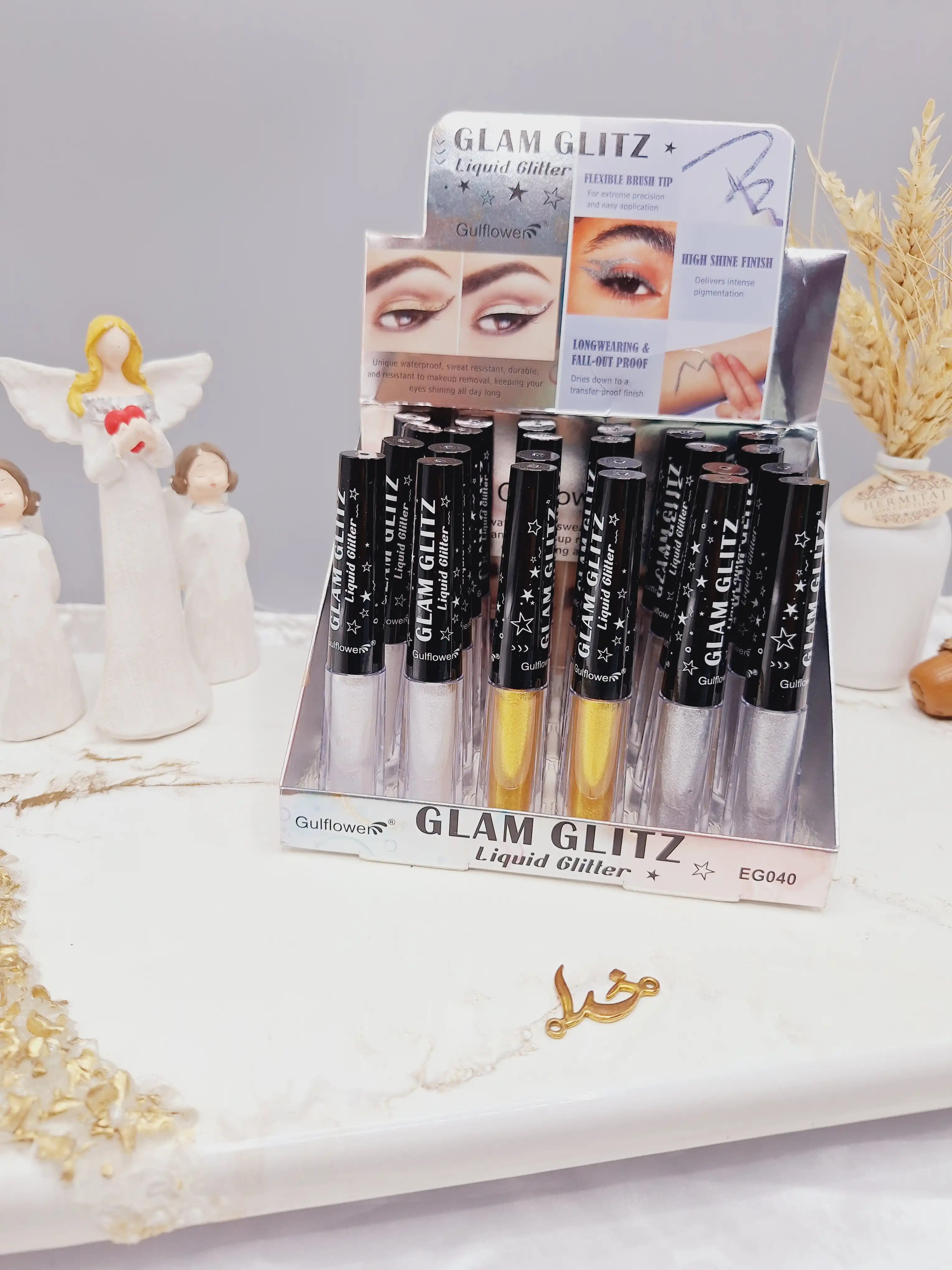 خط چشم گلیتری مایع برند GLAM GLITZ کد EG040