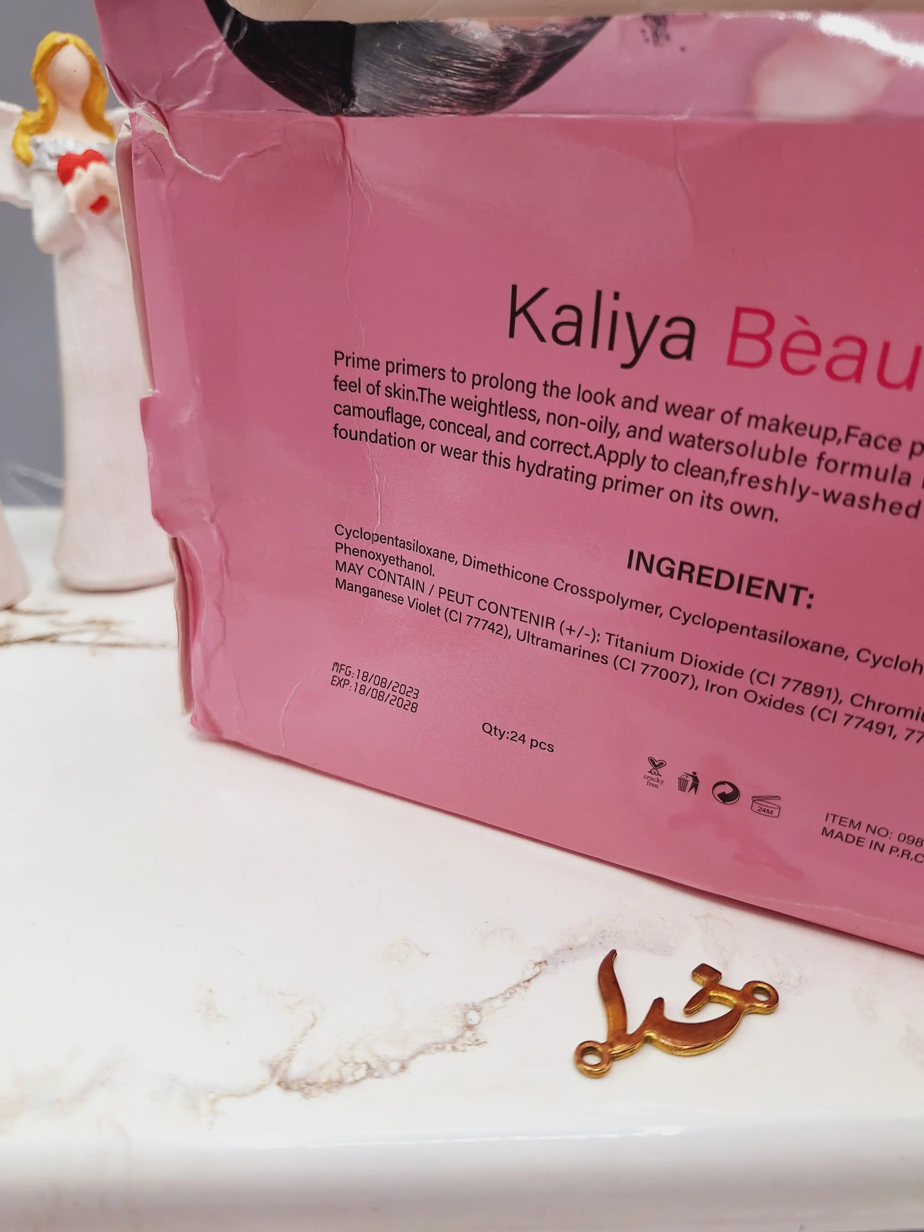 پرایمر آرایشی تیوپی طرح گل رز برند کالیا بیوتی Kalia Beauty کد 098