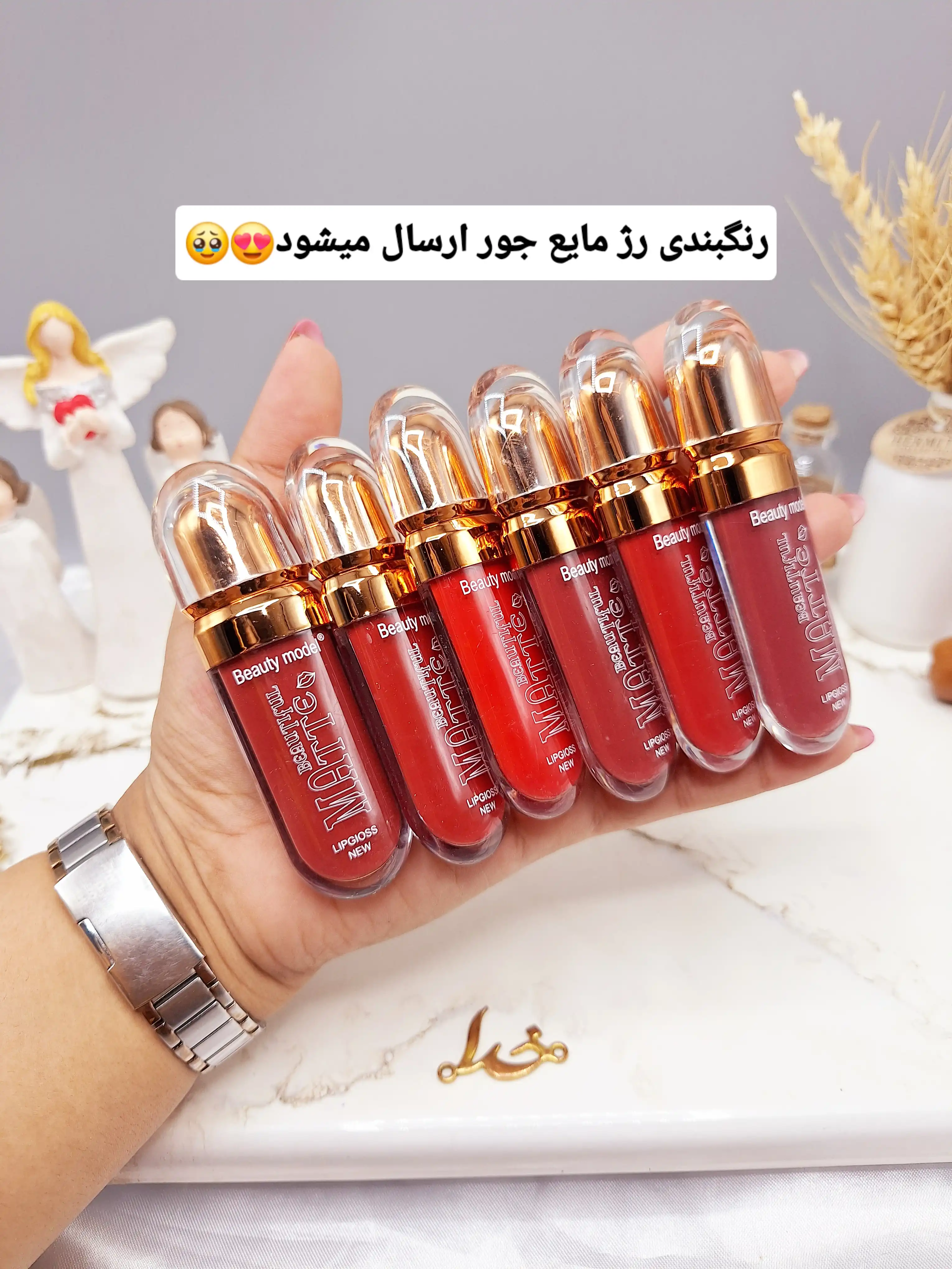 پک رژ مایع 6 تایی خوش رنگ برند بیوتی مدل Beauty model کد L7050