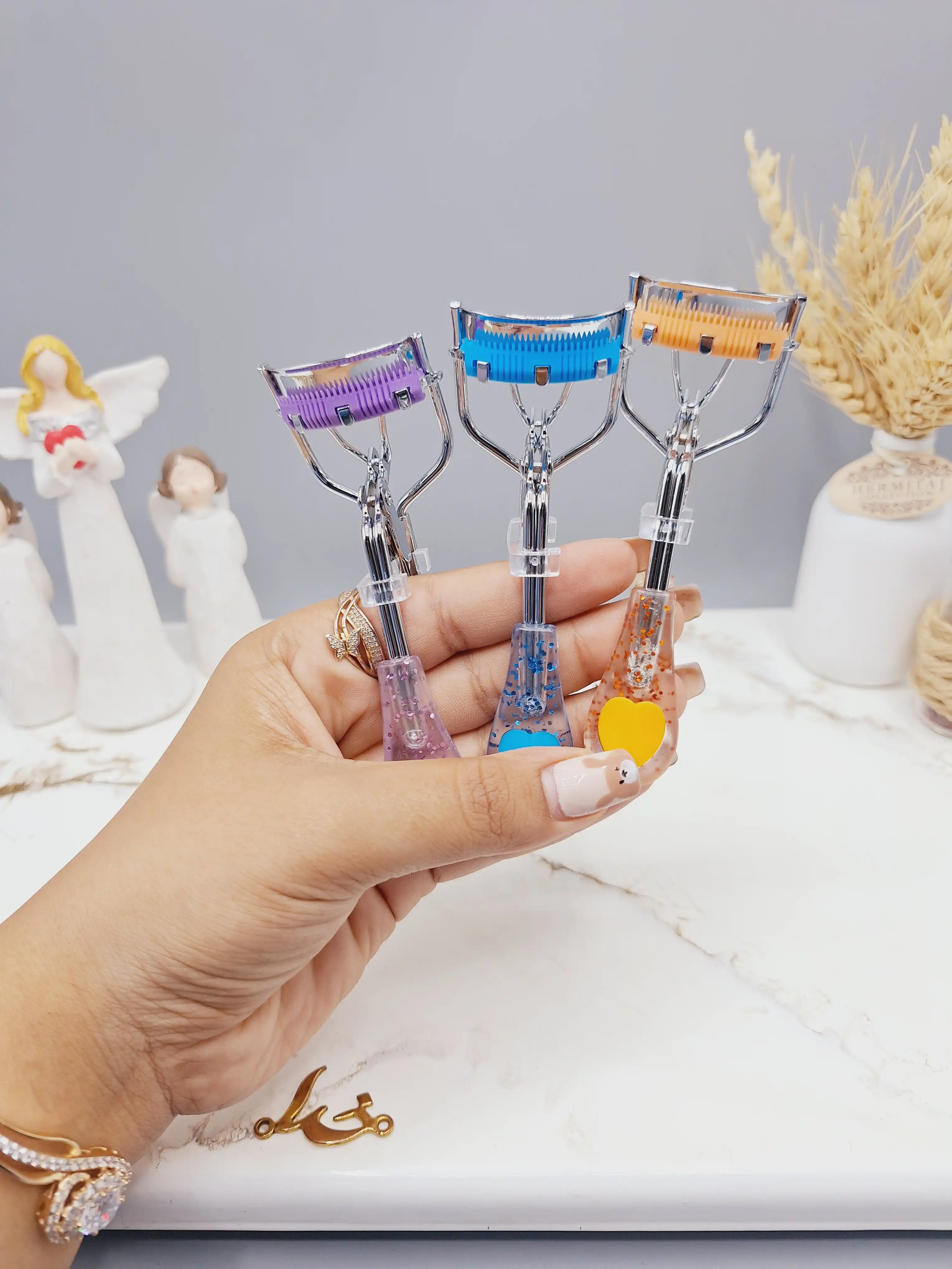 فرمژه شانه دار طرح قلب شیشه ای