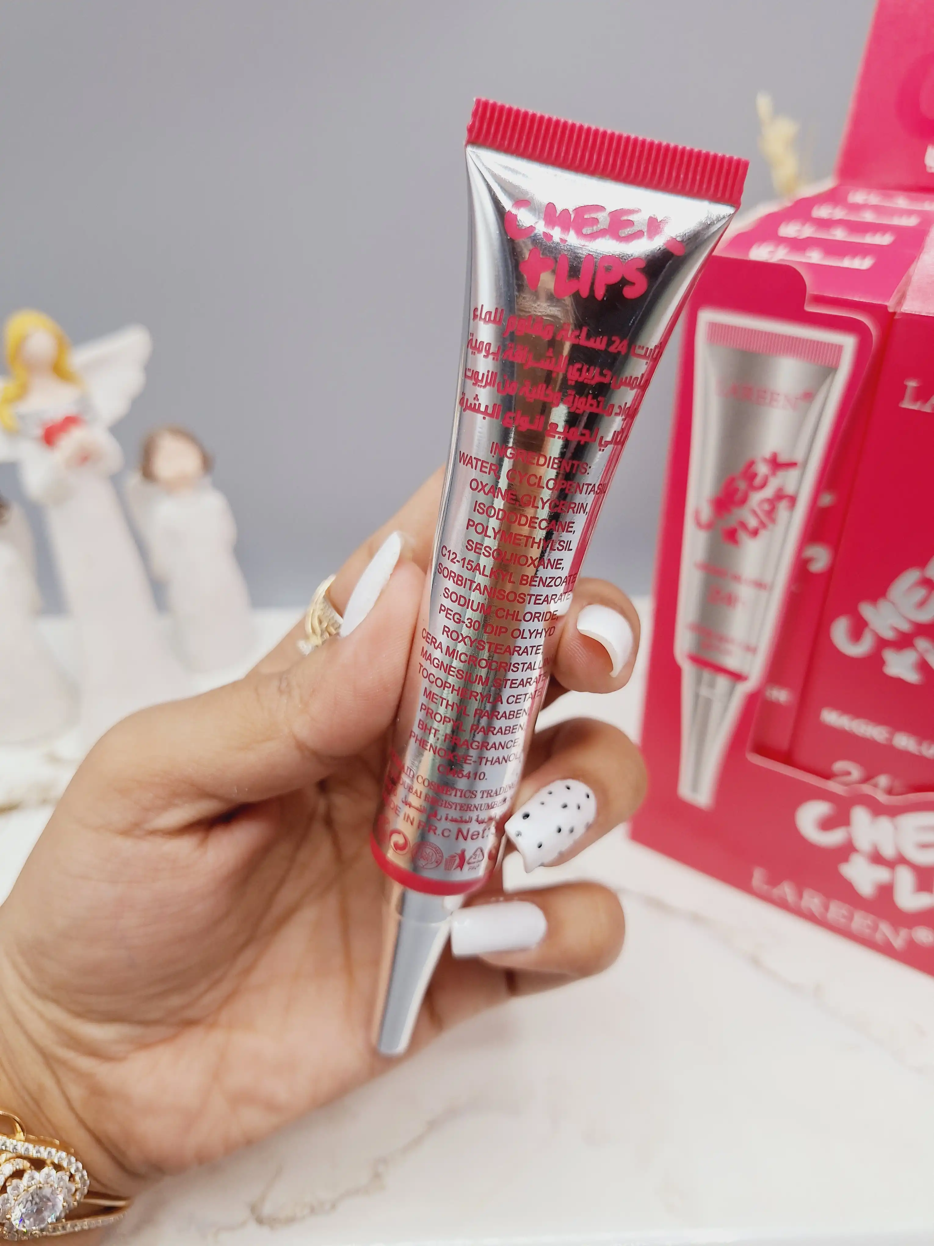 رژ گونه مایع تیوپی حرارتی جادویی برند LAREEN کد D193