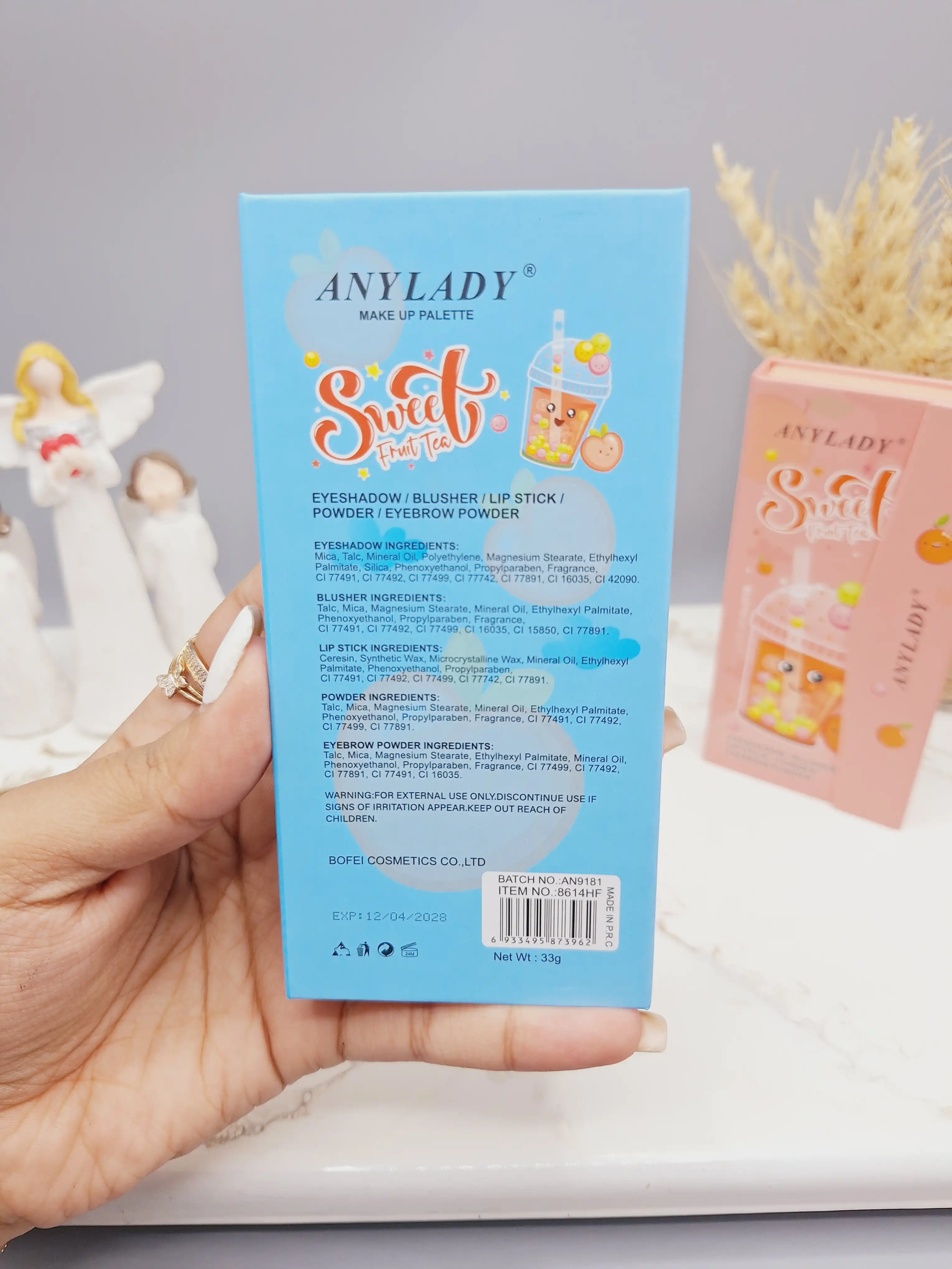 پالت سایه آنالیدی طرح آیس پک میوه ای برند ANYLADY کد 8614HF
