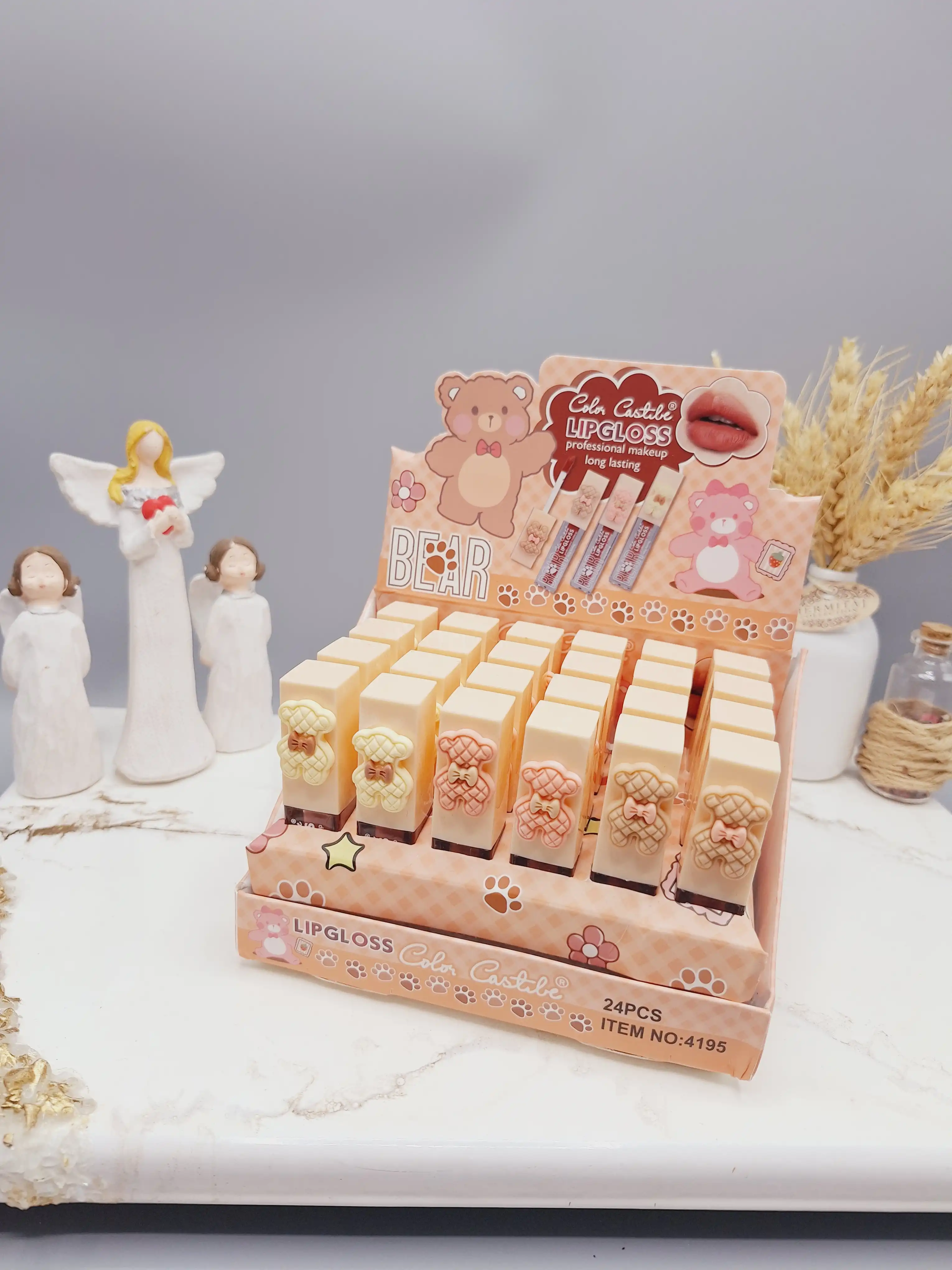 پک 6 تایی رژ مایع مات کالر کستل طرح استیکر خرسی کد 4195