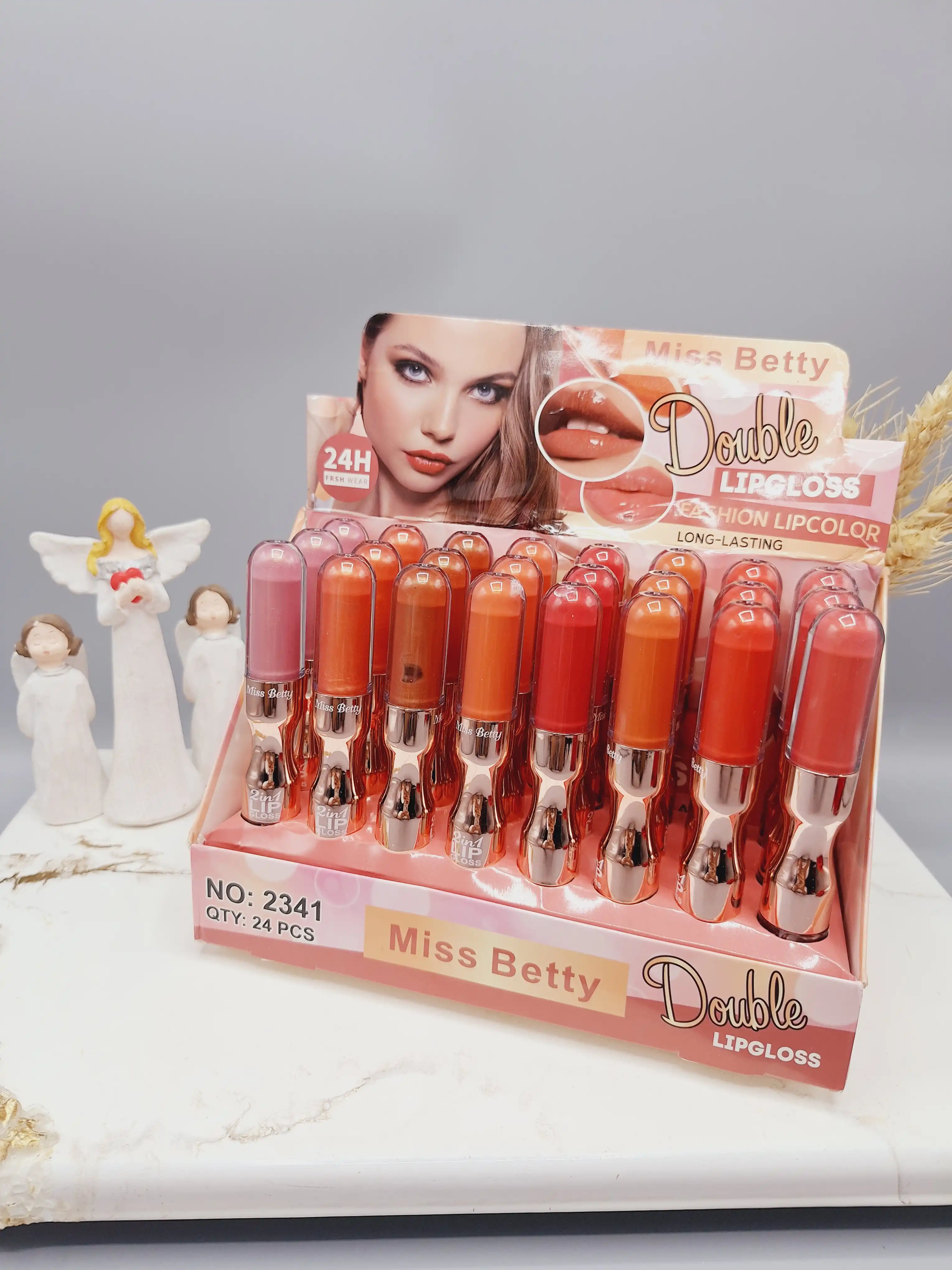 رژ لب و برق لب دو طرفه فانتزی Miss Betty کد 2341