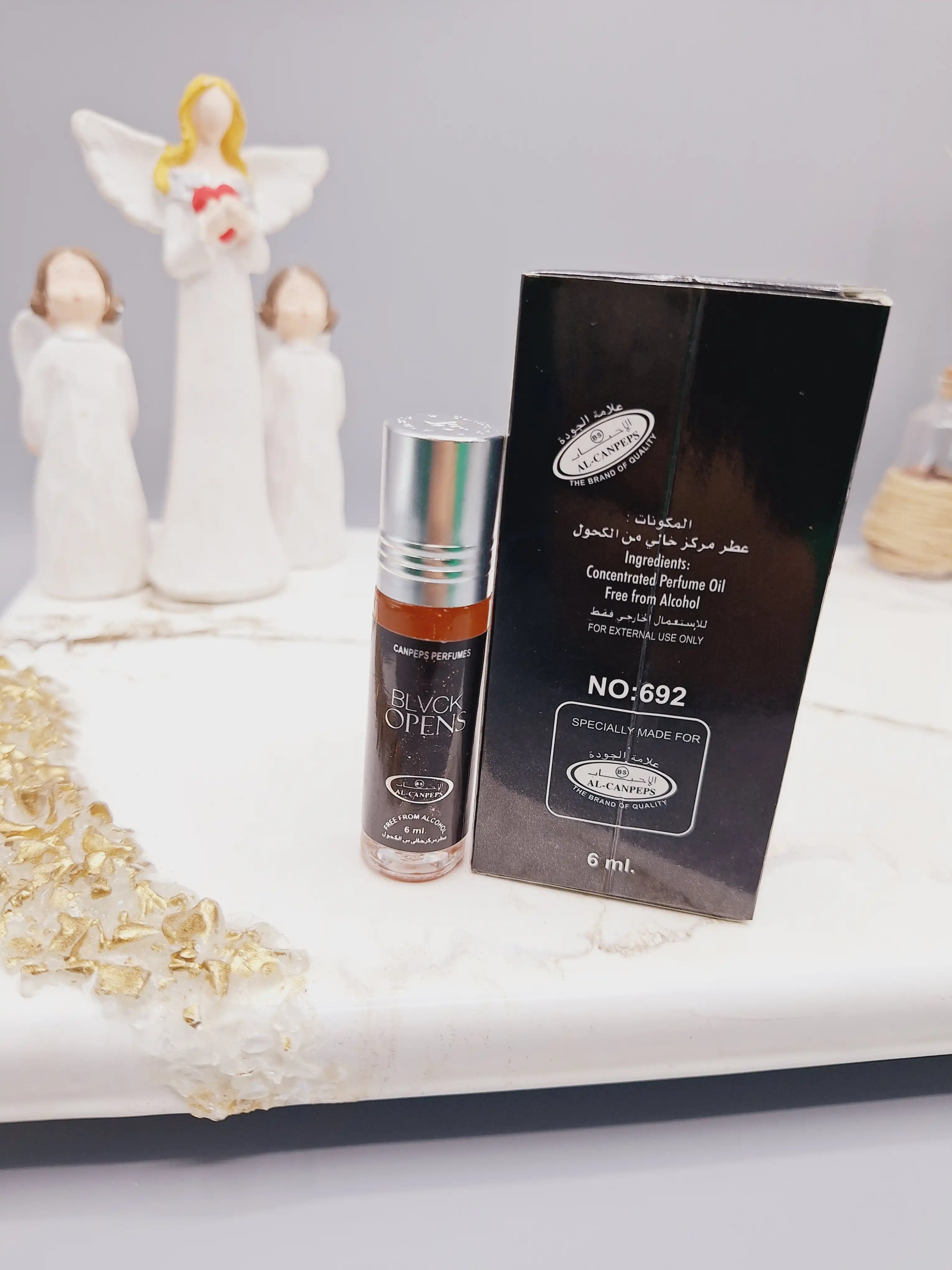 عطر 6 میل بدون الکل مدل BLVCK OPENS مردانه کد 692