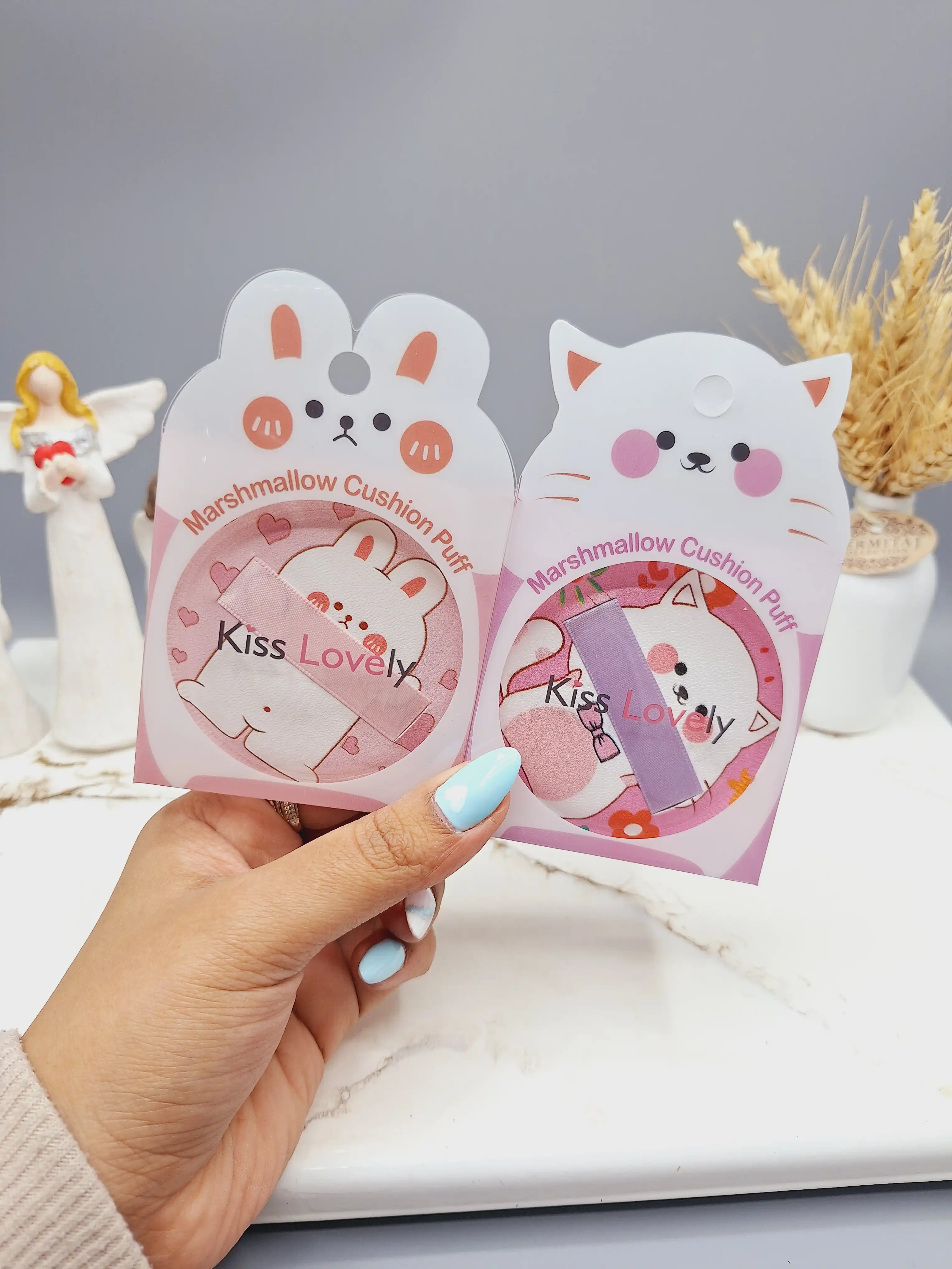پد انگشتی خرگوشی کیوت سایز بزرگ مخصوص میکاپ برند Kiss Lovely کد FP3069