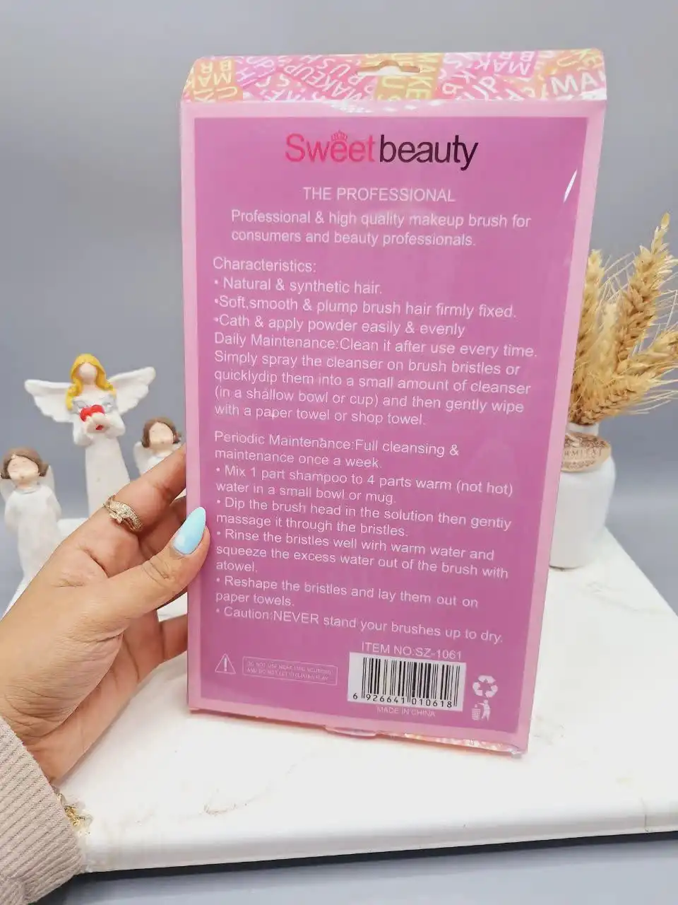 ست براش 12 تیکه Sweetbeauty رنگ صورتی کد 1061