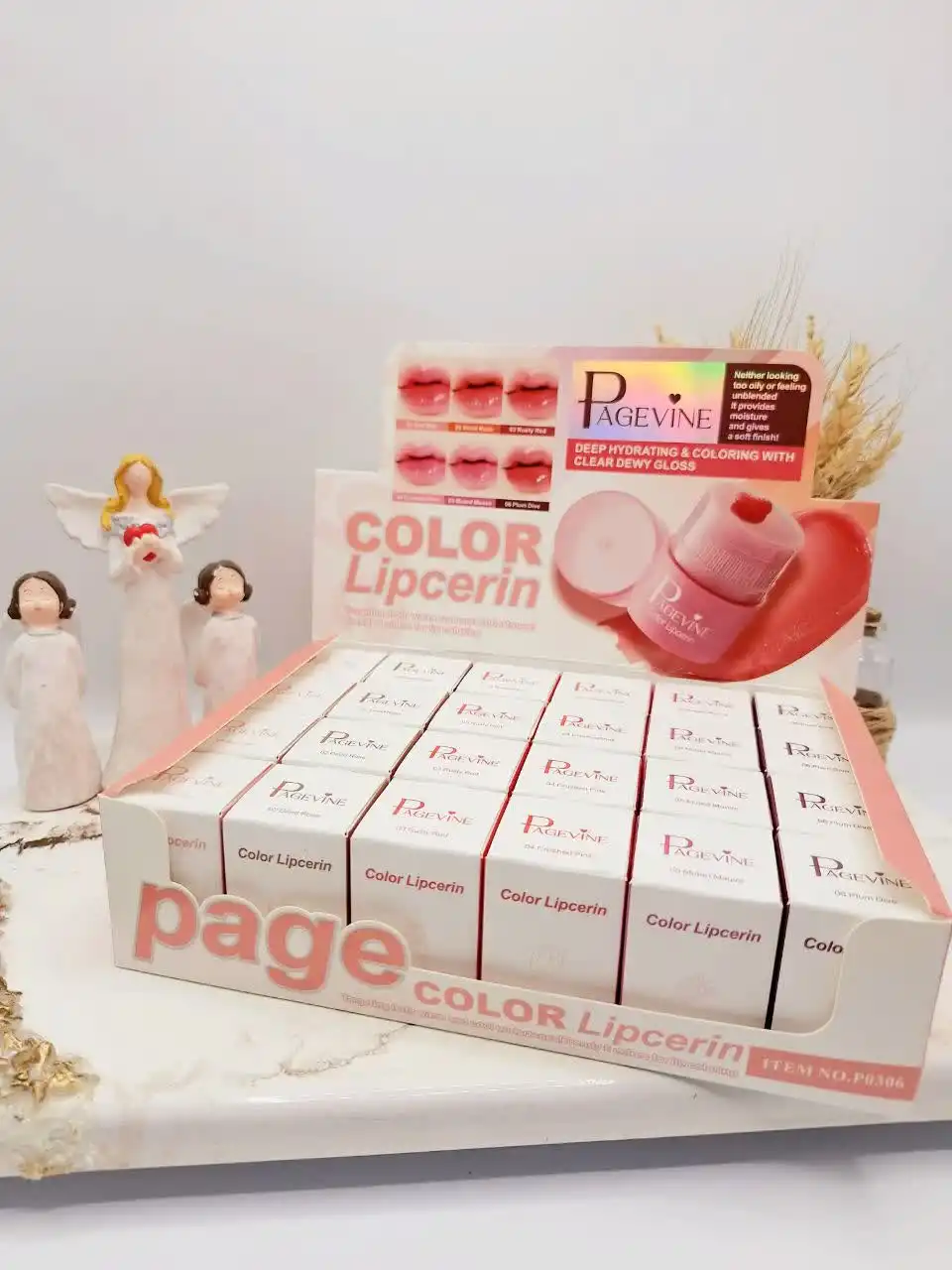لیپ گلاس ژله ای خیس کره ای برند PAGEVINE کد P0306