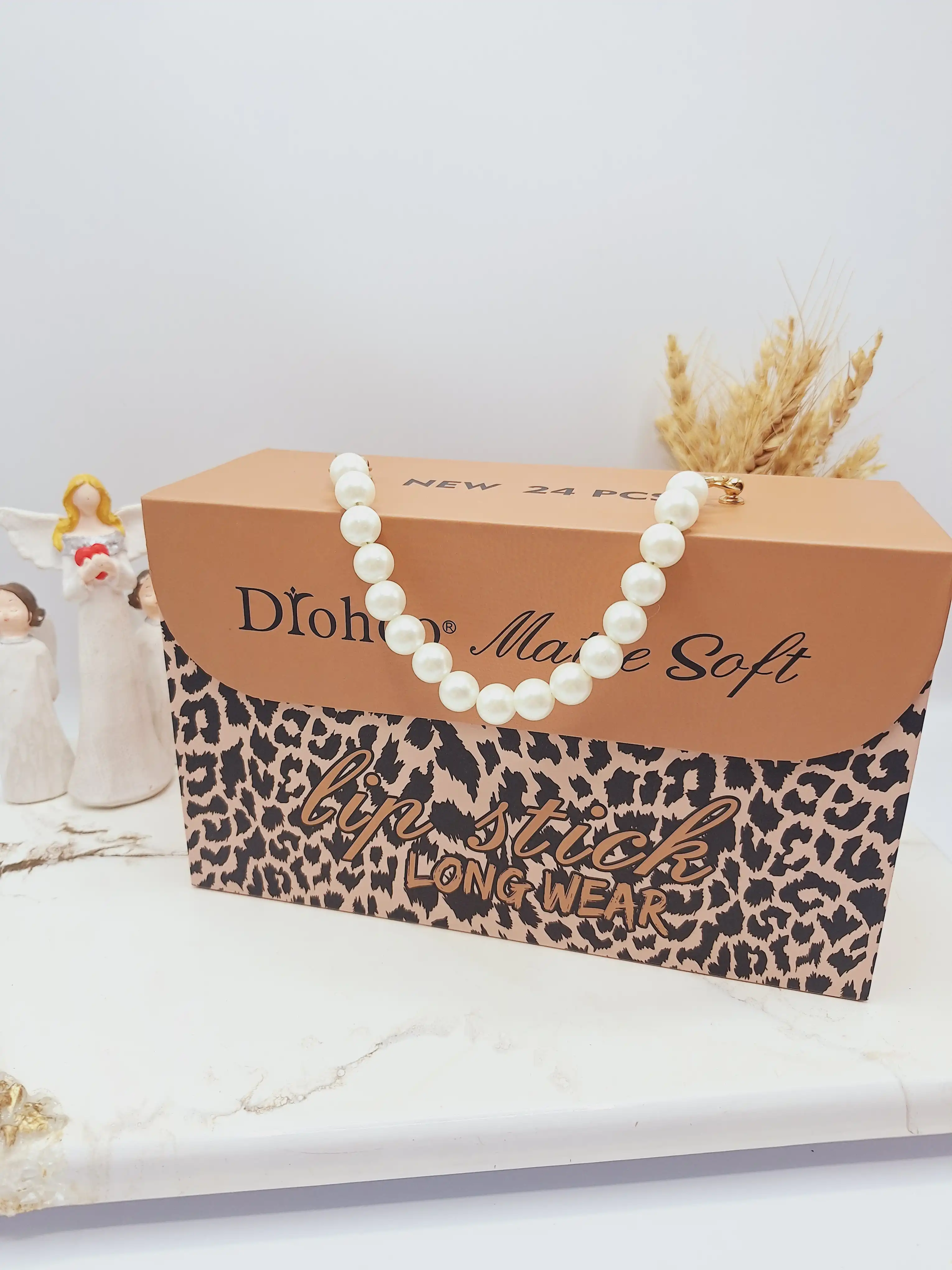 پک رژ 24 تایی مدل کیف زنانه پلنگی  برند دروهو Drohoo کد ZY23105