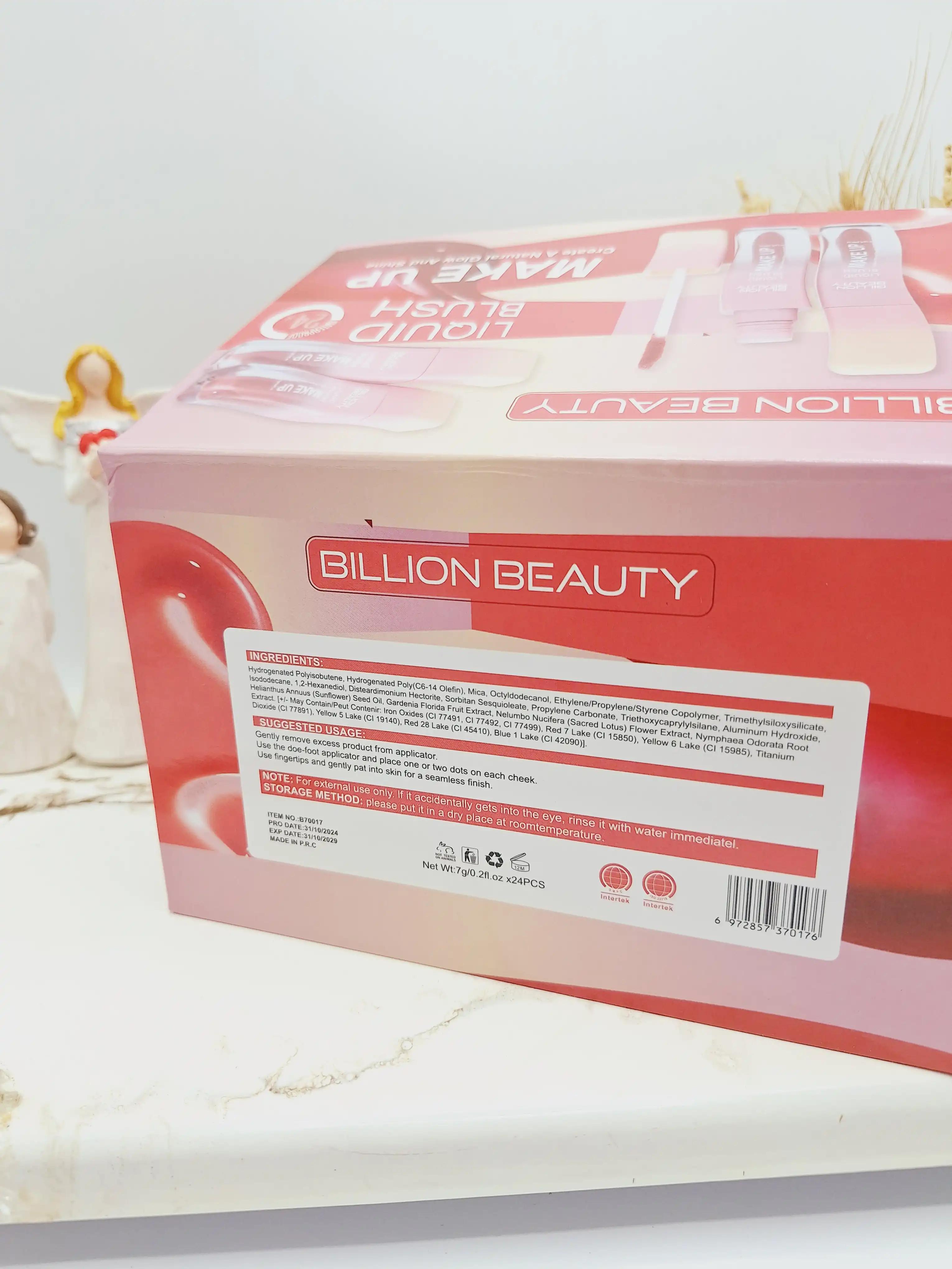 پک رژ مایع 6 عددی شیشه ای منحنی برند BILLION BEAUTY  کد B70017