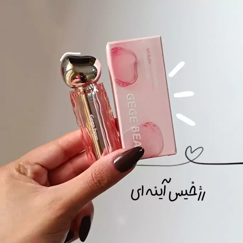 لیپ گلاس خیس طرح کره ای سنگی  برند GEGE BEAR کارتن صورتی کد 5۴۷۰