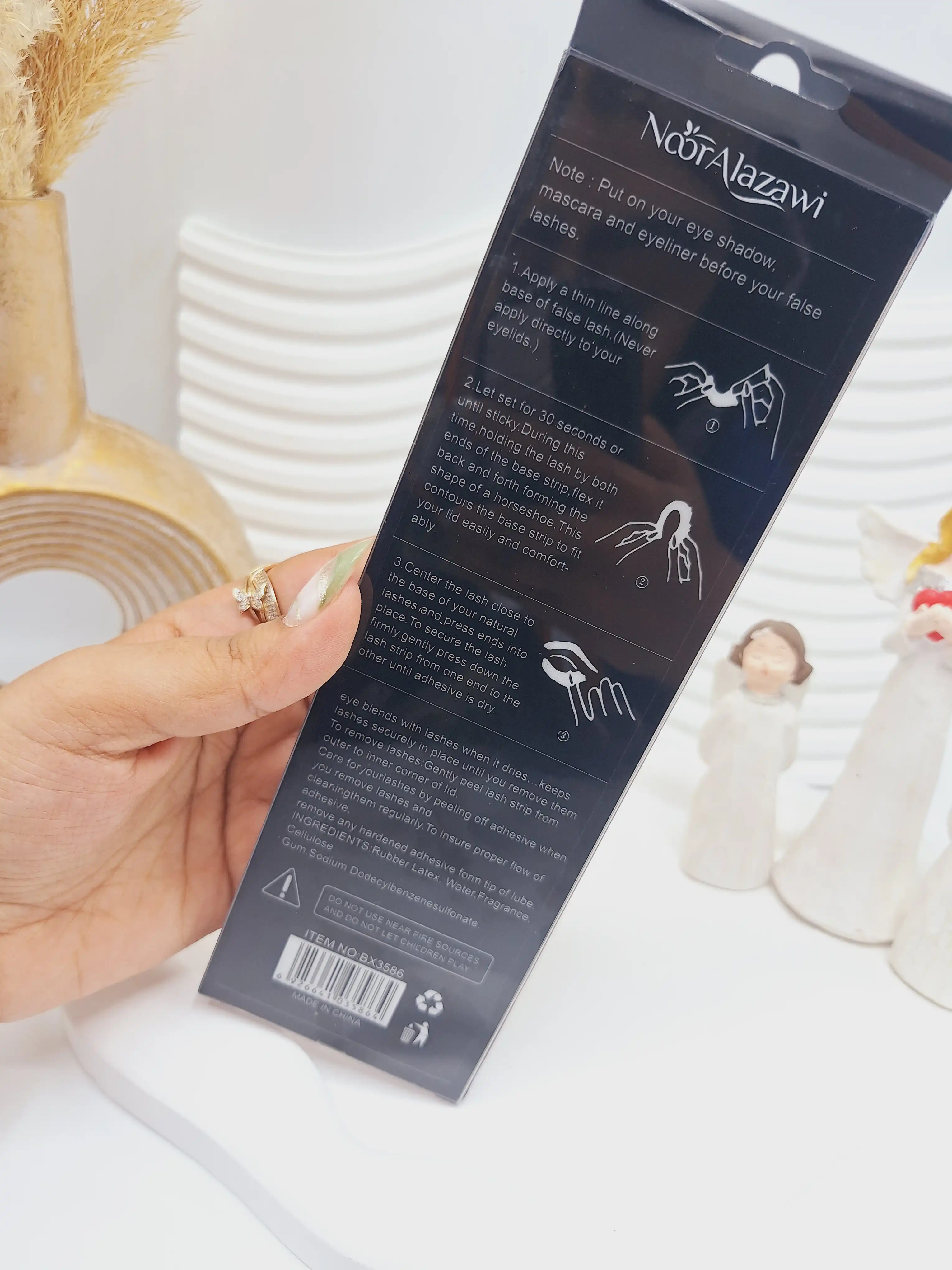 چسب مژه تکی برند Noor Alazawi حجم 1.5 گرم کد BX-3586 (کارتن مستطیل)