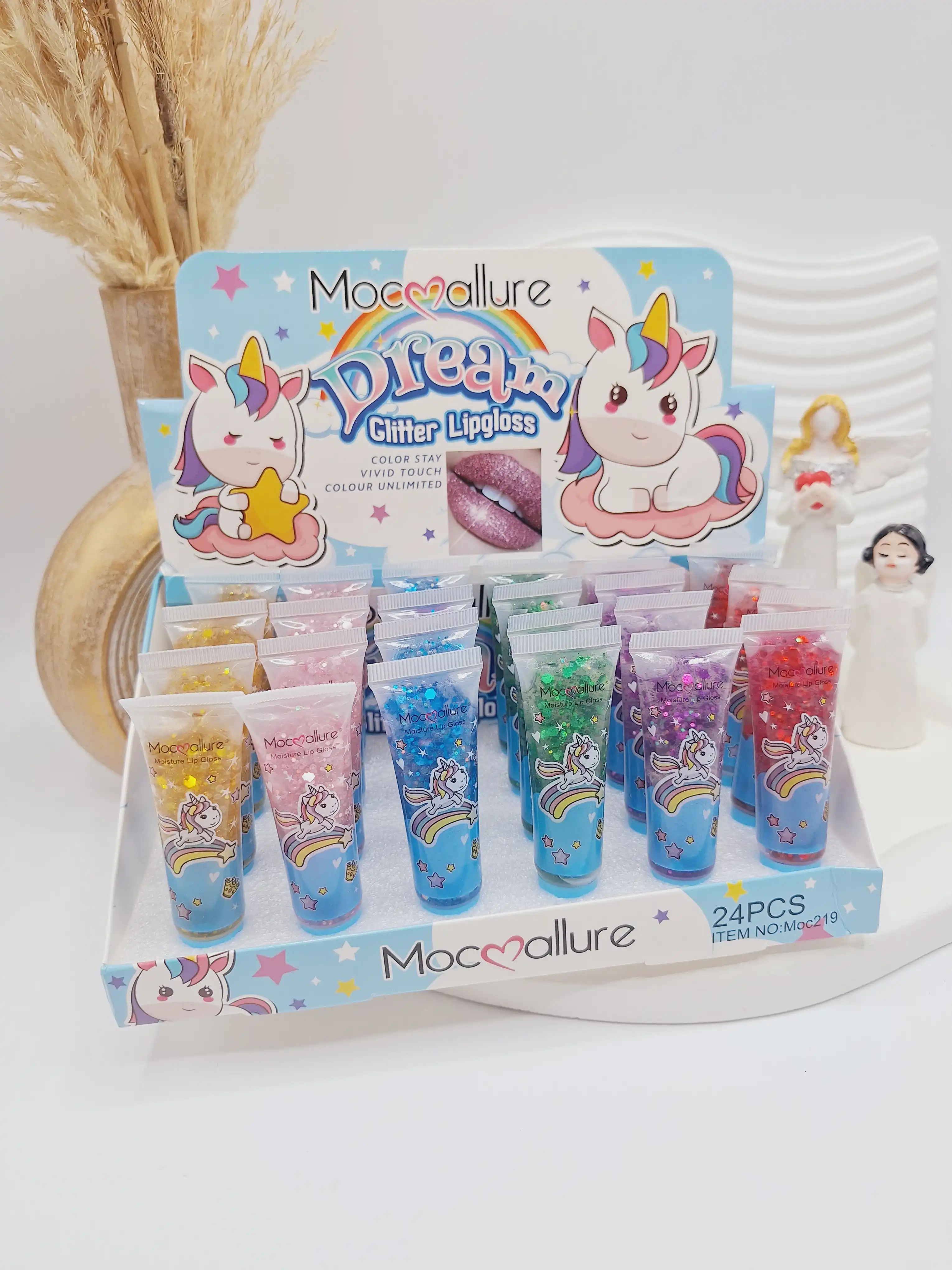 برق لب تیوپی گلیتری برند Moccallure کد 219