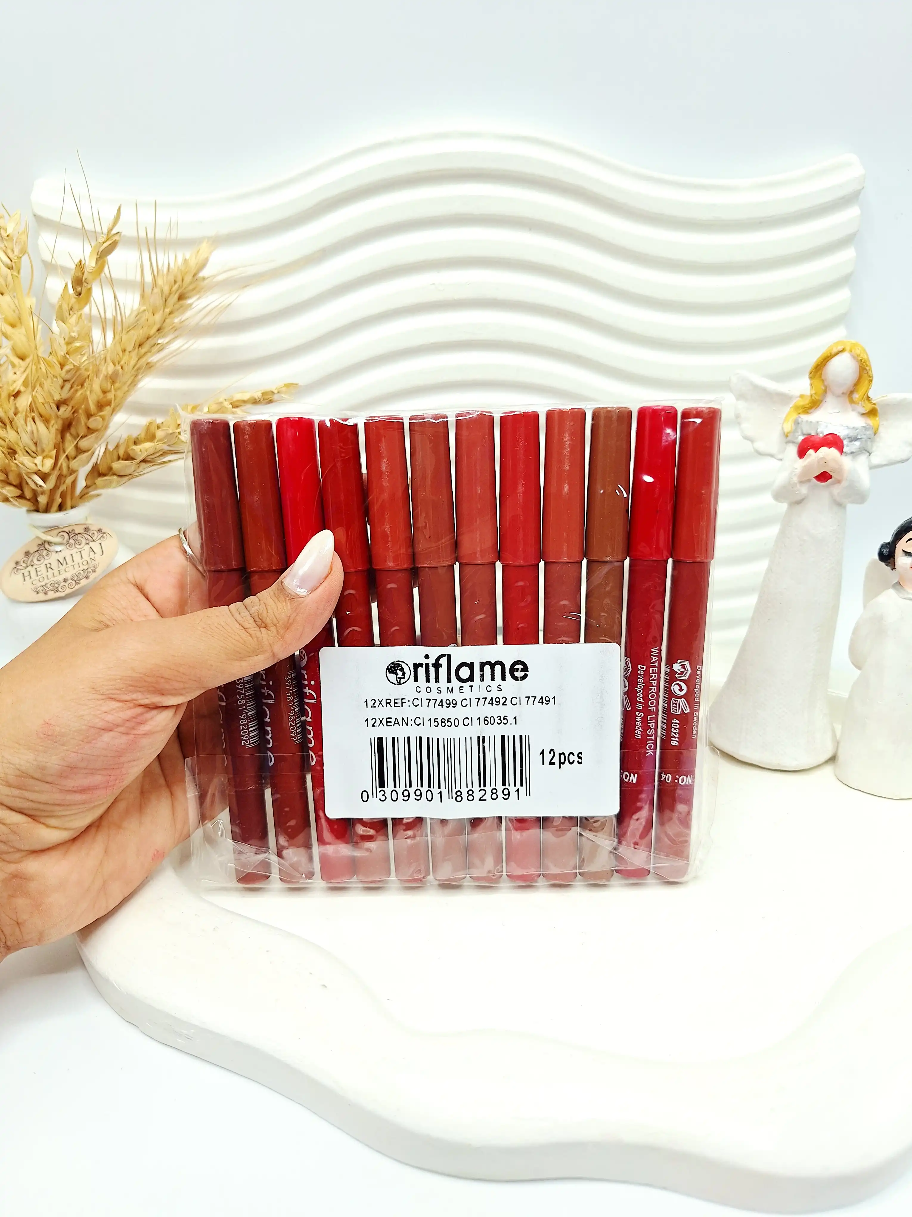پک 12 تایی رژ مدادی برند اوریفلیم Oriflame کد 2891