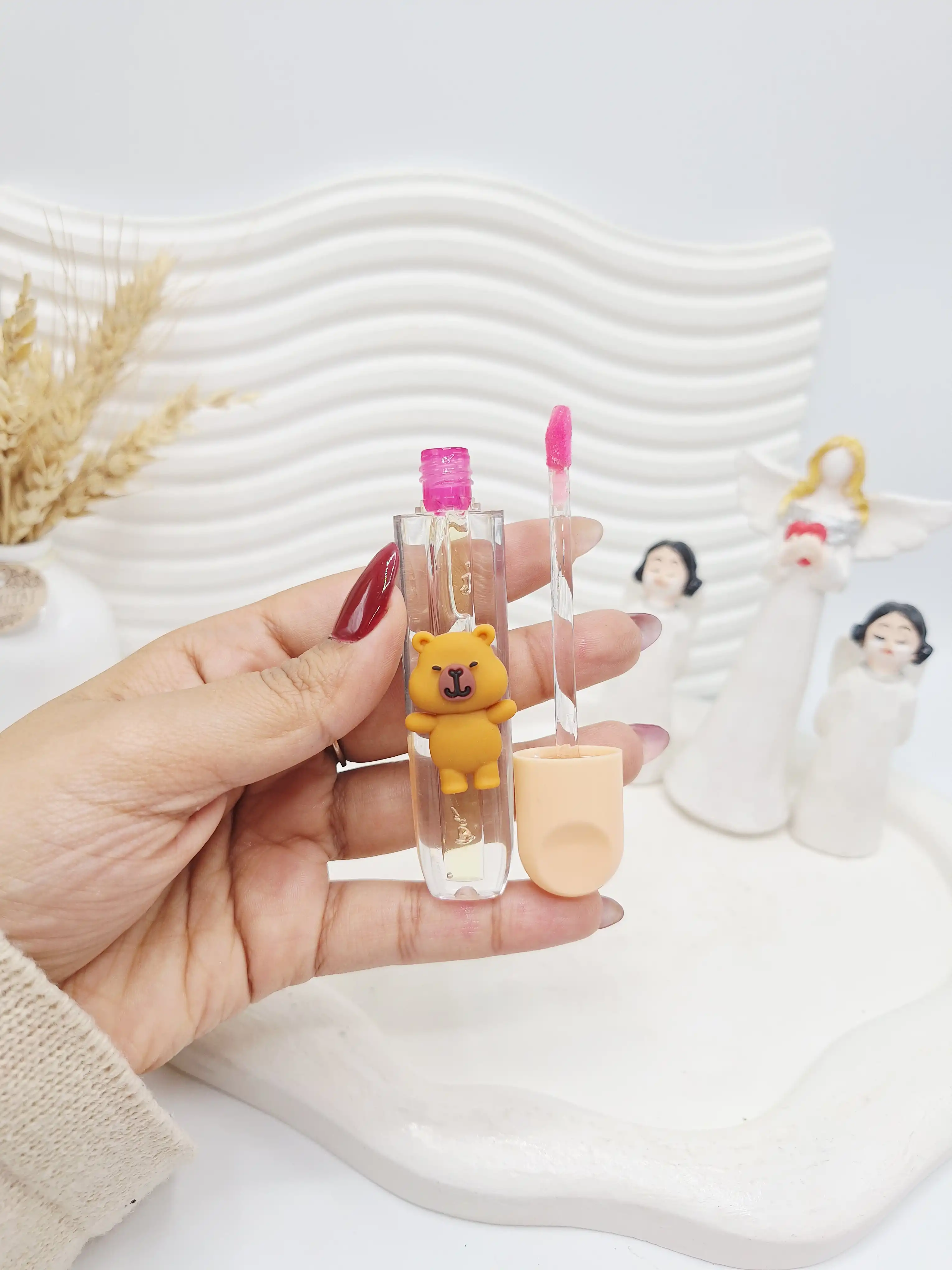 برق لب حرارتی خوشبو خرس قهوه ای برند WARDABEAUTY کد 358