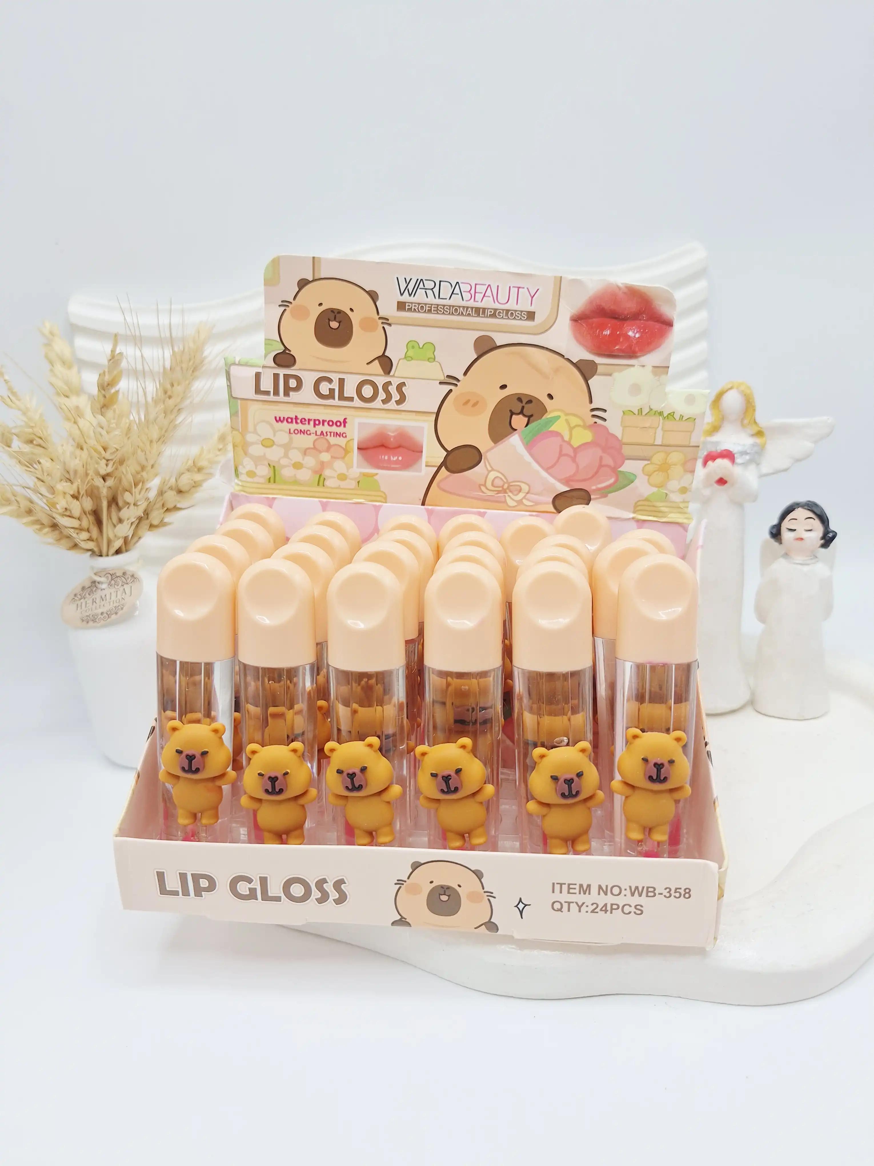برق لب حرارتی خوشبو خرس قهوه ای برند WARDABEAUTY کد 358