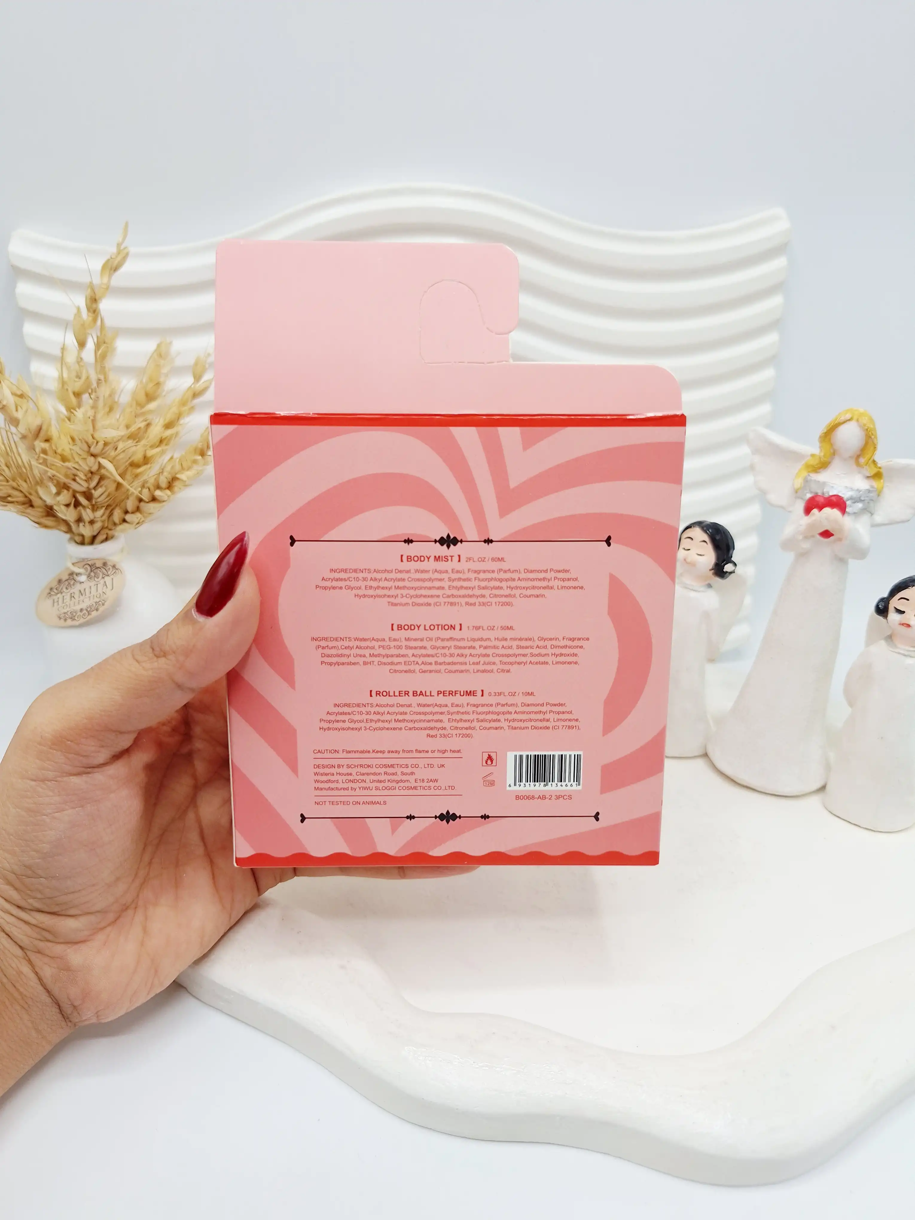 ست سه تیکه بادی اسپلش  لوسیون و عطر قلمی برند PINK IN SWEET کد 4661