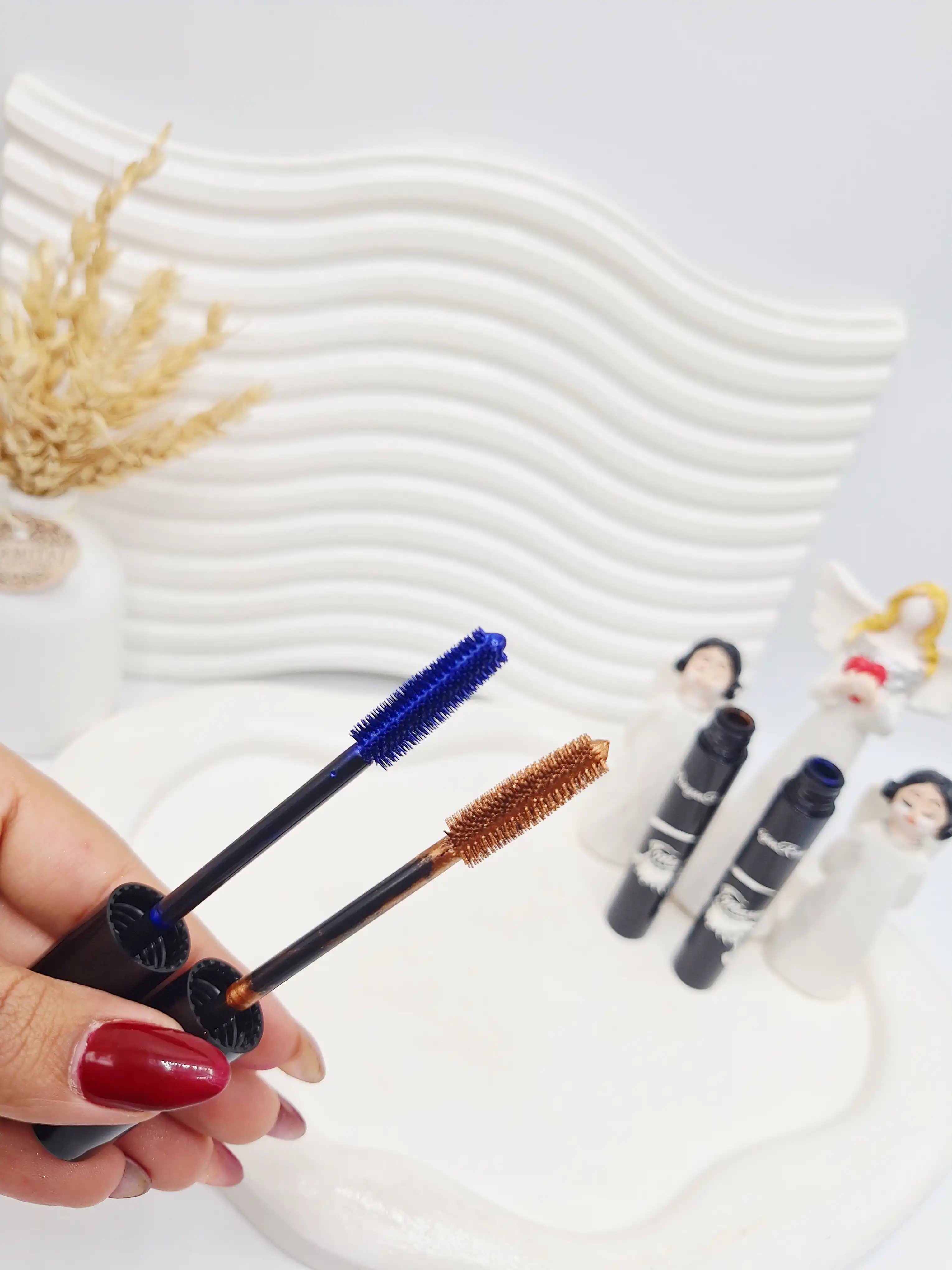 ریمل حجم دهنده در دو رنگ طلایی و آبی برند Mascara کد 6599