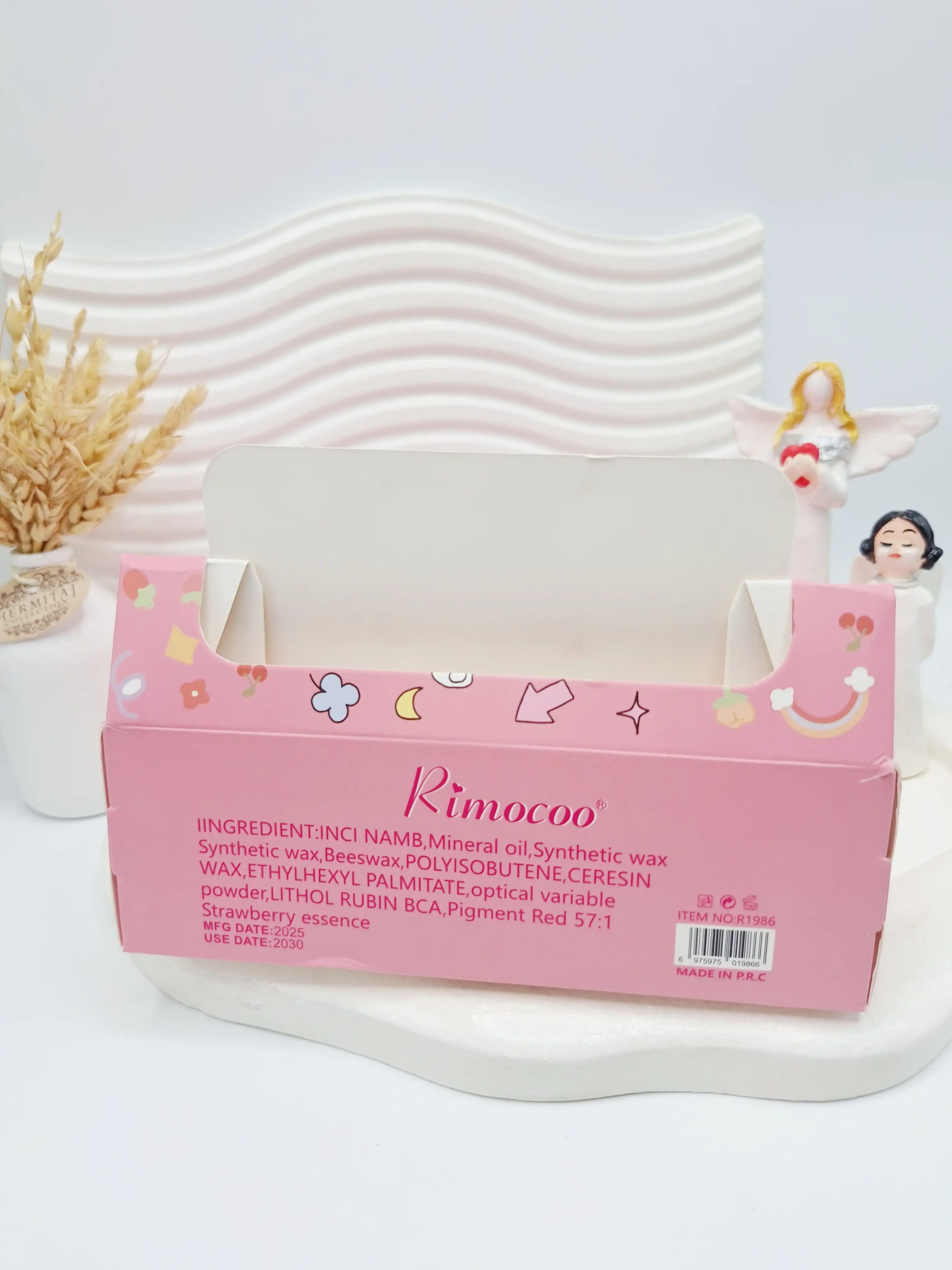 بالم لب حرارتی طرح خرگوش صورتی برند Rimocoo برند 1986