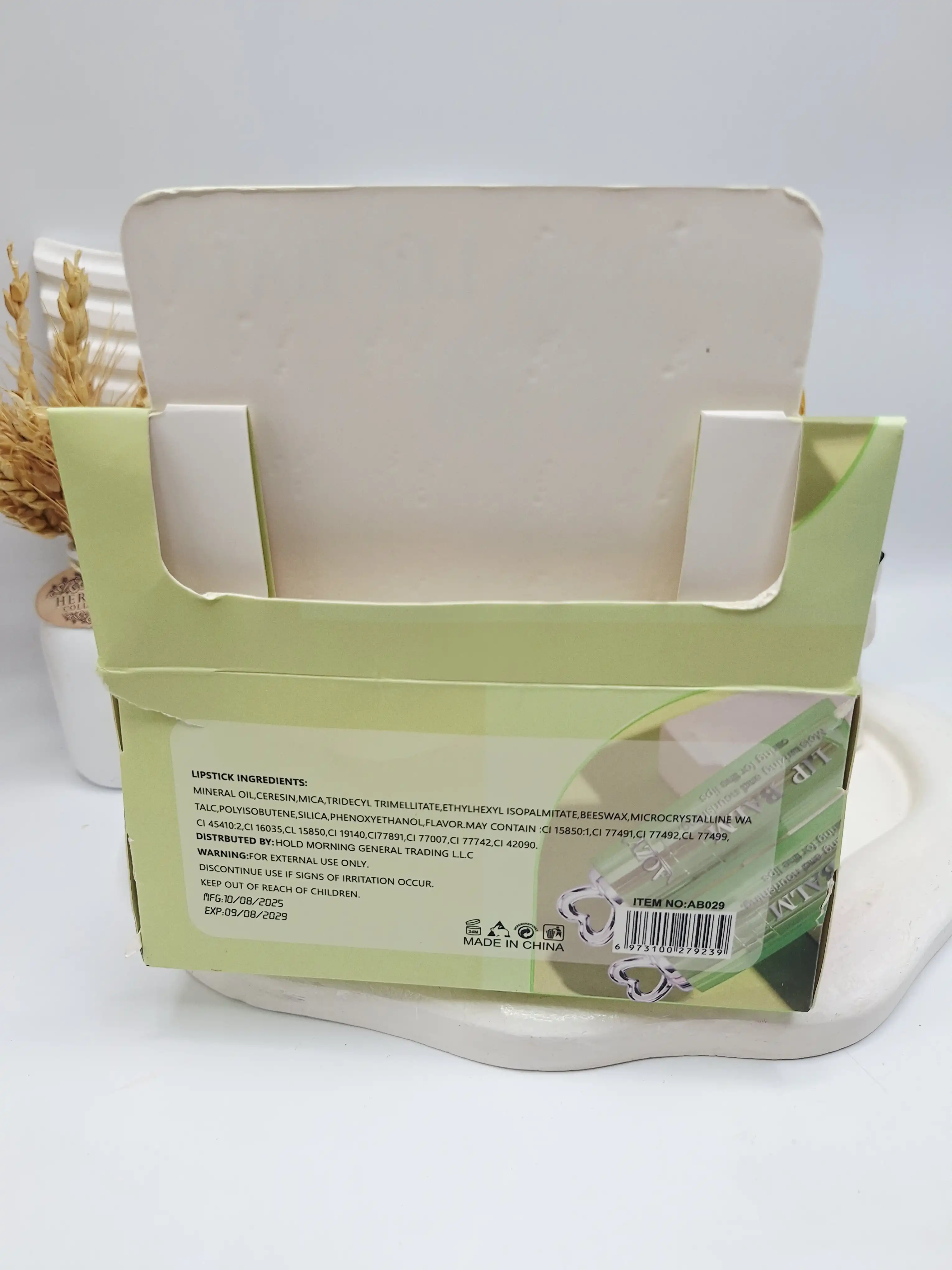 بالم لب پرطرفدار حرارتی سر قلبی آلوئه ورا برند AOZY کد 029