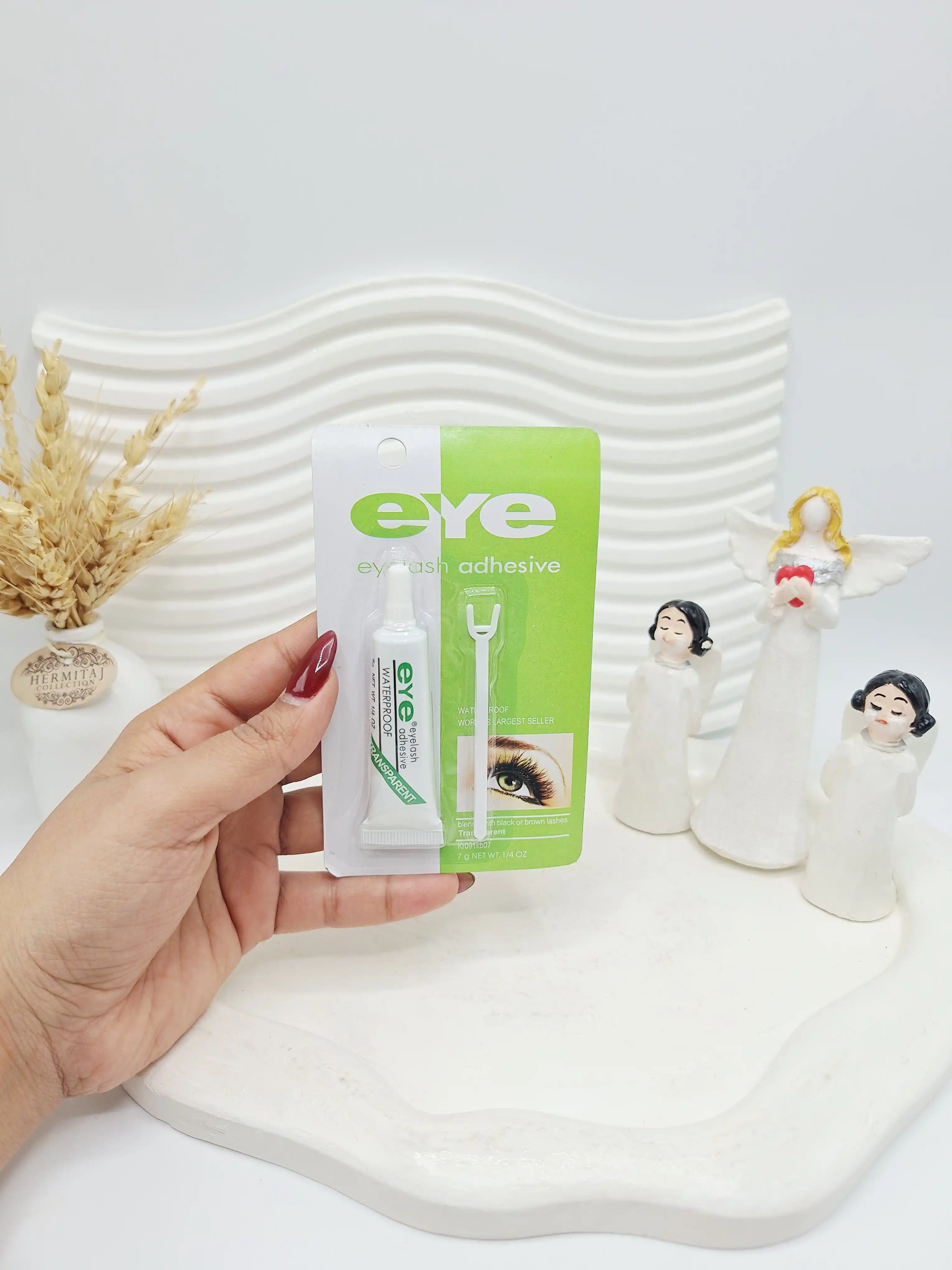 چسب مژه EYE  کارتن سبز به همراه قاشقک کد 2433