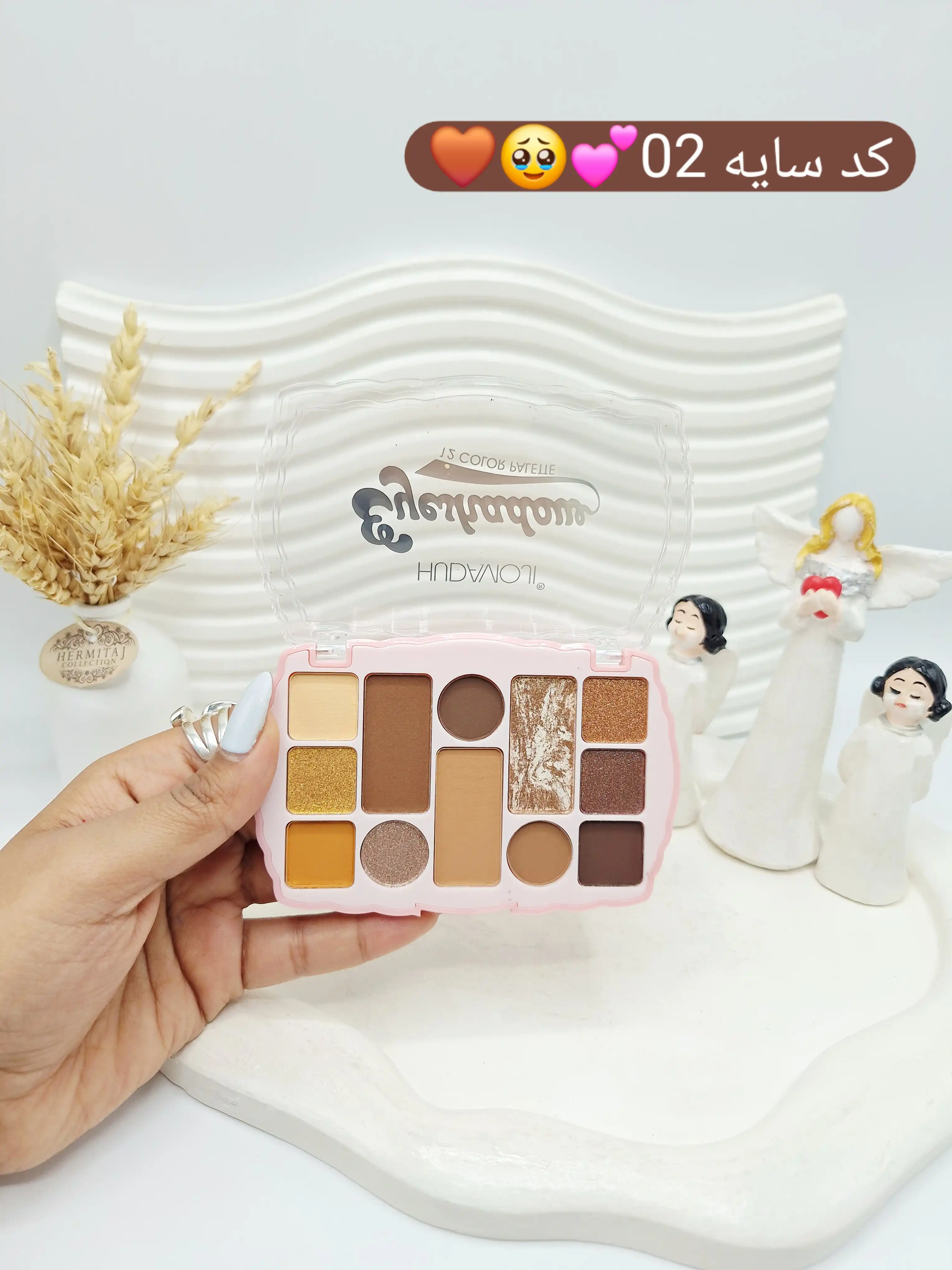 پالت سایه چشم 12 رنگ هدی موجی مدل Glam Shimmer کد ES 738
