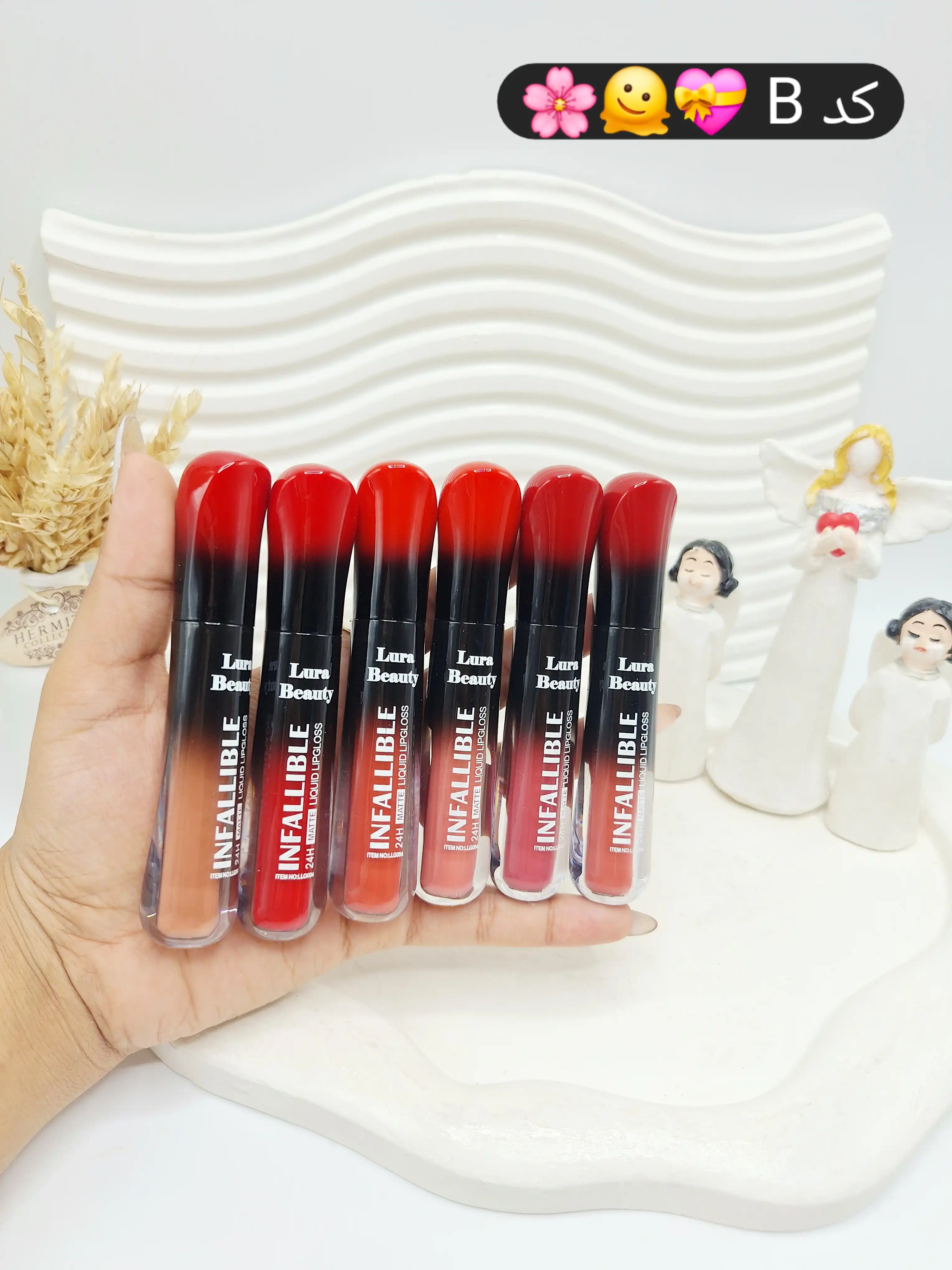 پک 6 تایی رژ مایع پرطرفدار لارا بیوتی کد 004