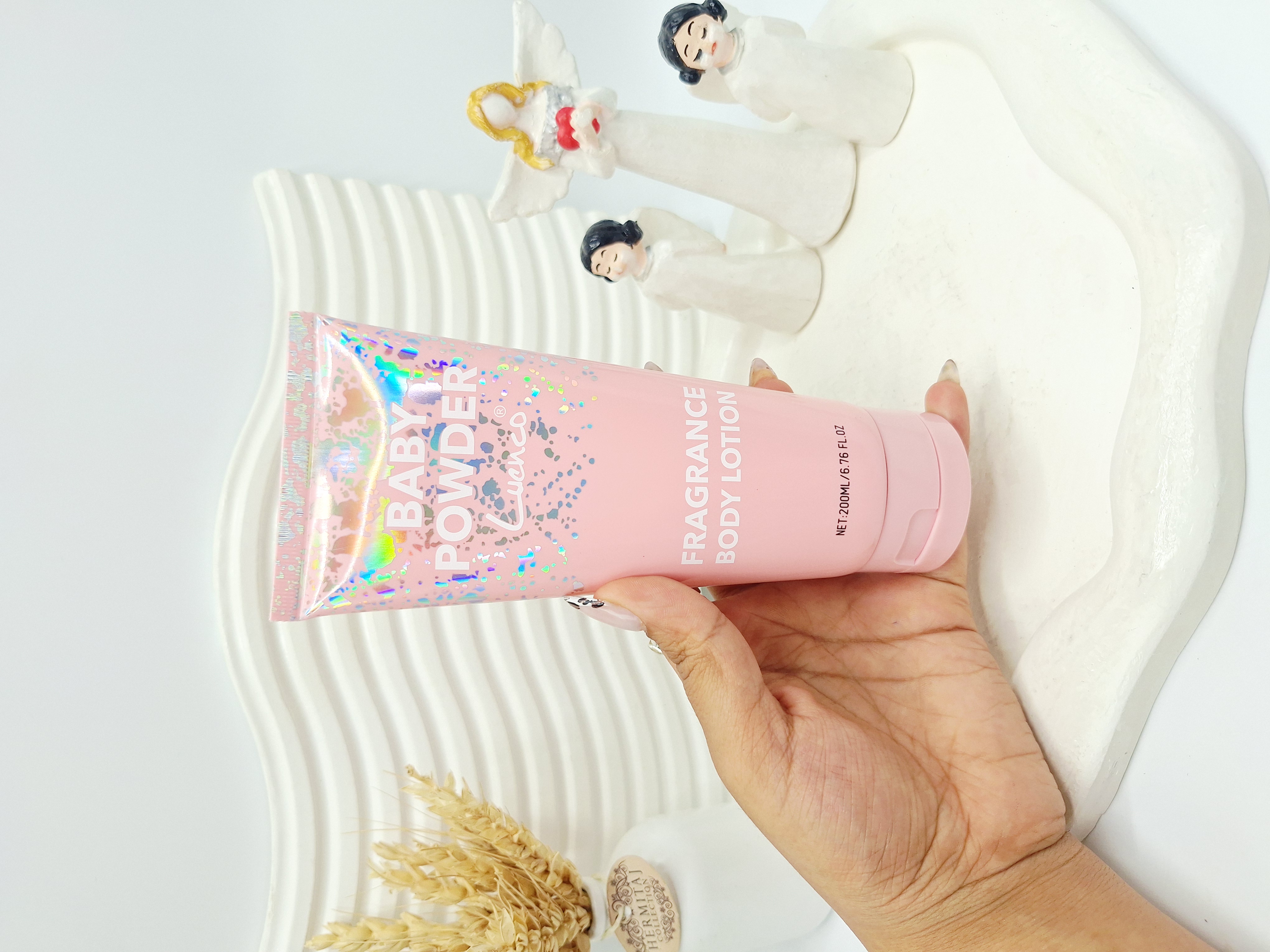 لوسیون بدن شاین دار هلویی برند POWDER BABY کد 0156